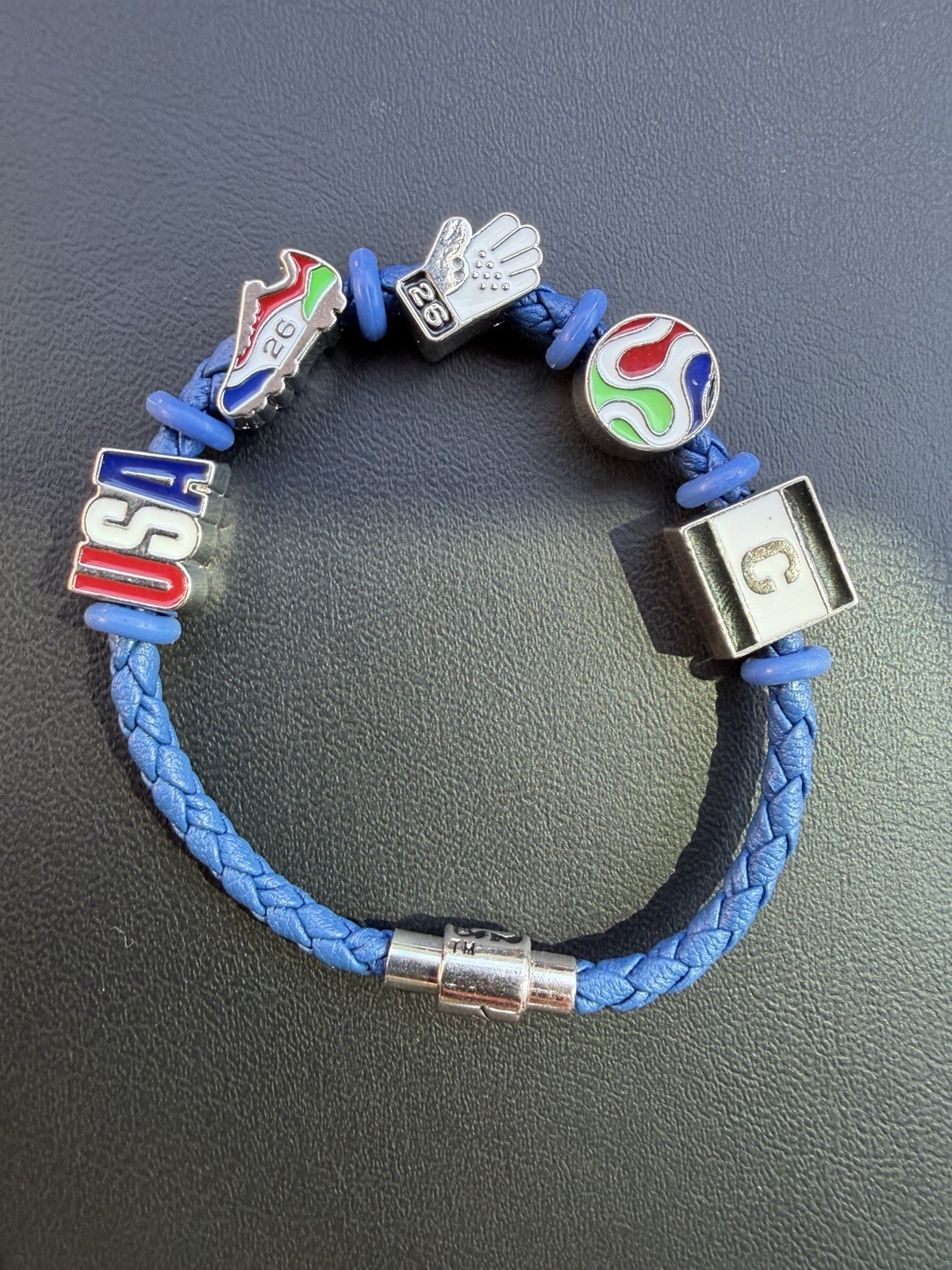 26’ FIFA World Cup UNITED STATES TEAM USA Charm Bracelet SAMEDAY SHIPPING BofA L