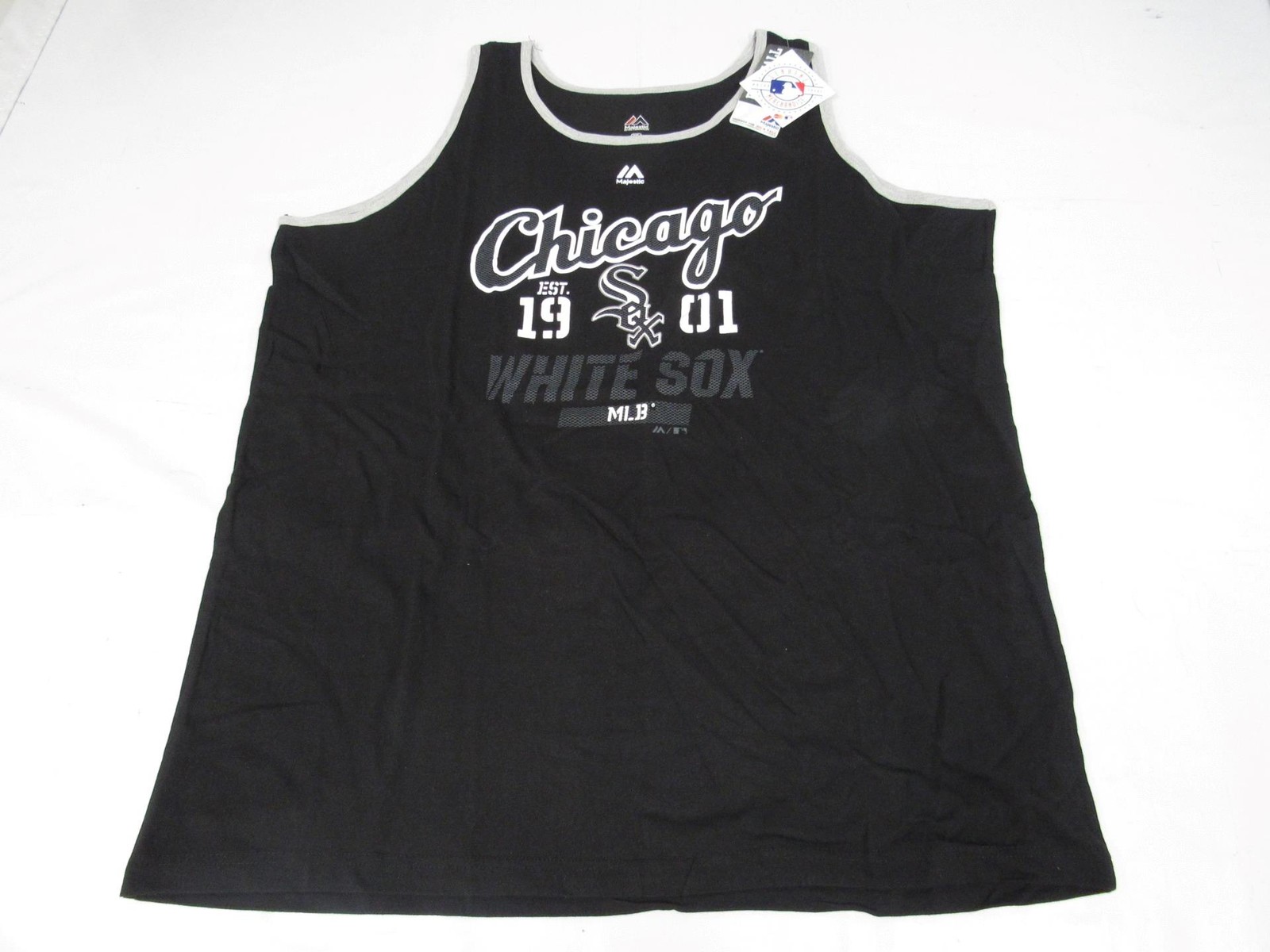 New Chicago White Sox Mens Big & Tall Sizes Majestic Black Tank Top Muscle Shirt