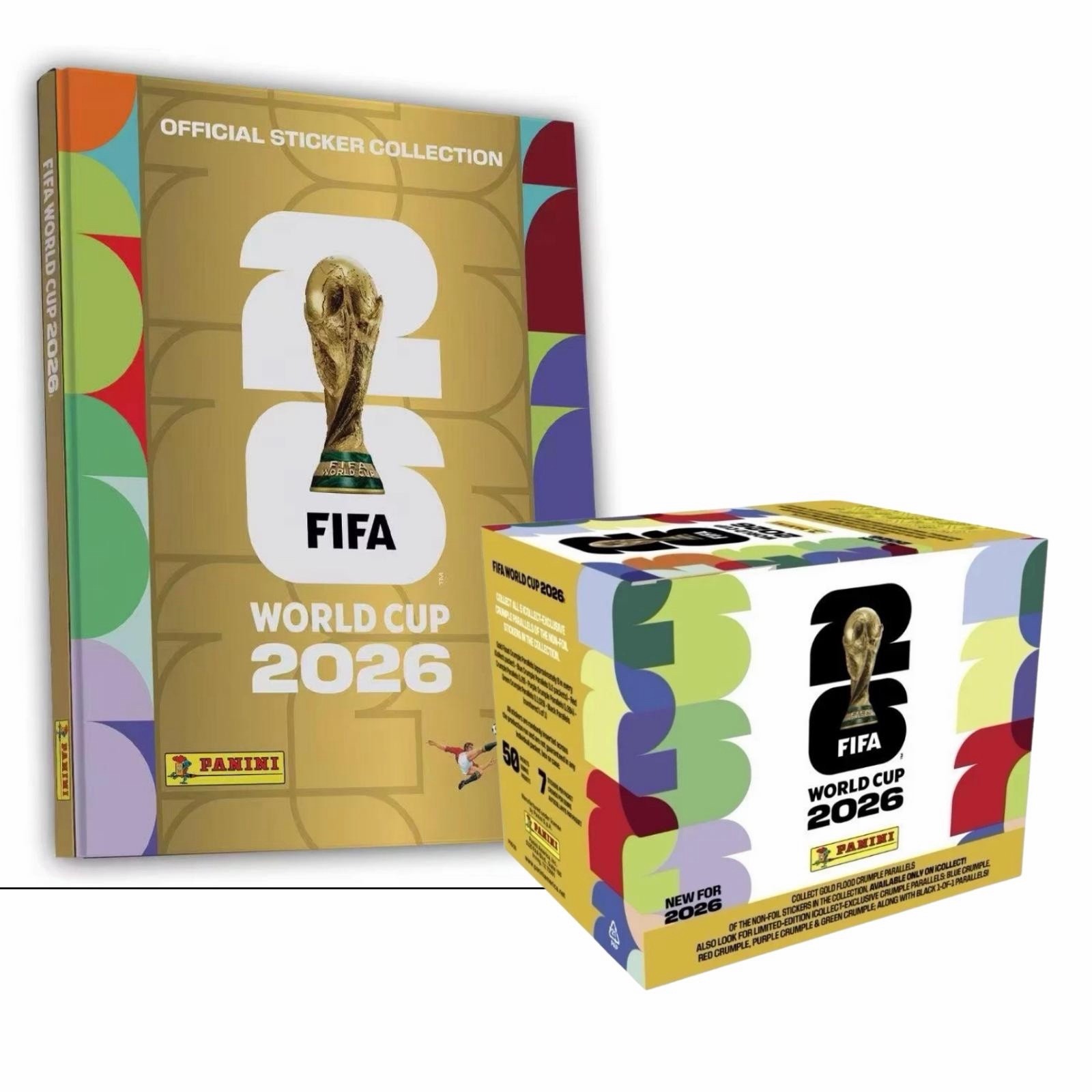 PRESALE FIFA World Cup 2026 Stickers 50-Pack Box Gold Limited & Hardcover Album