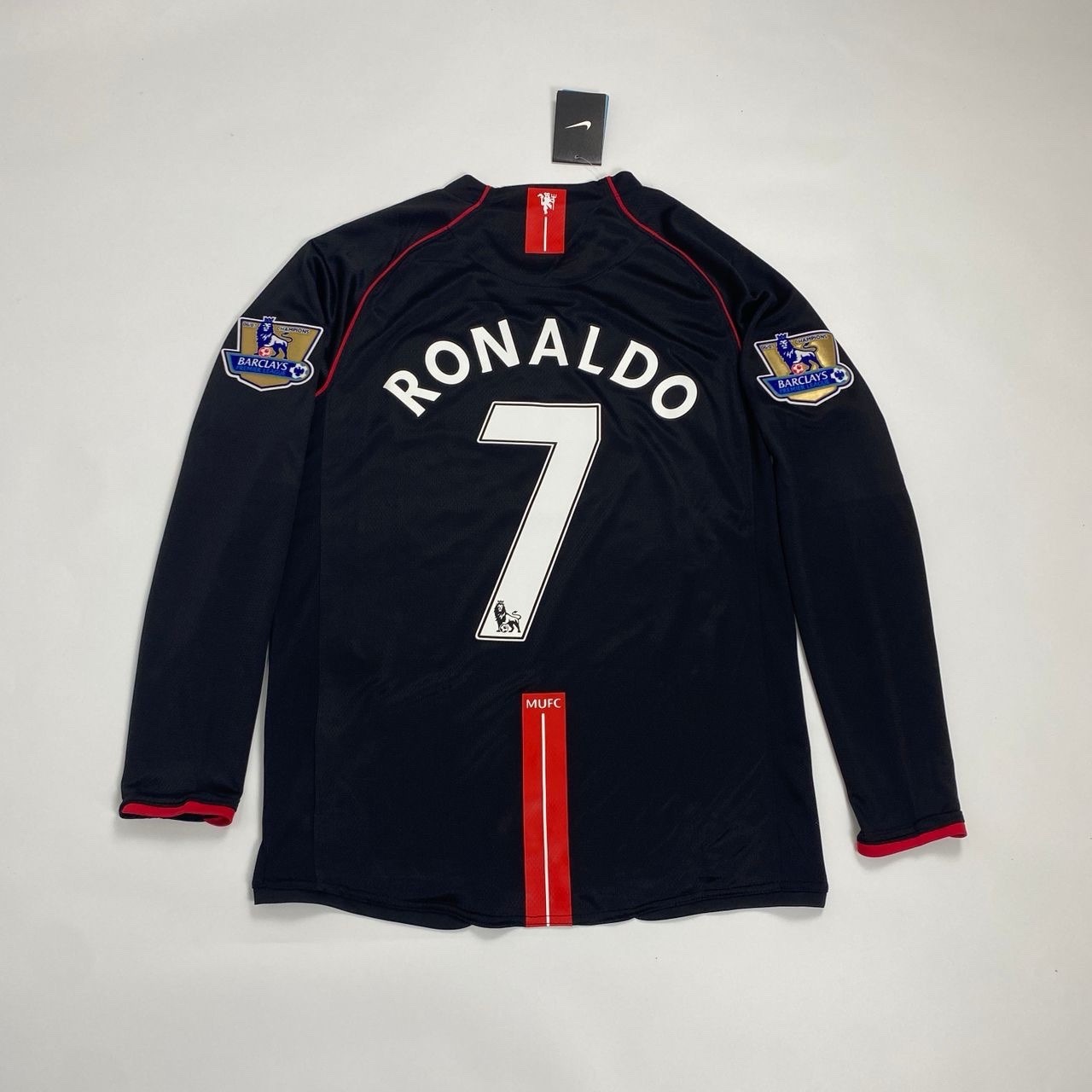 7/8 Man United Away Retro Jersey Ronaldo #7 Long Sleeve Vintage Retro Iconic