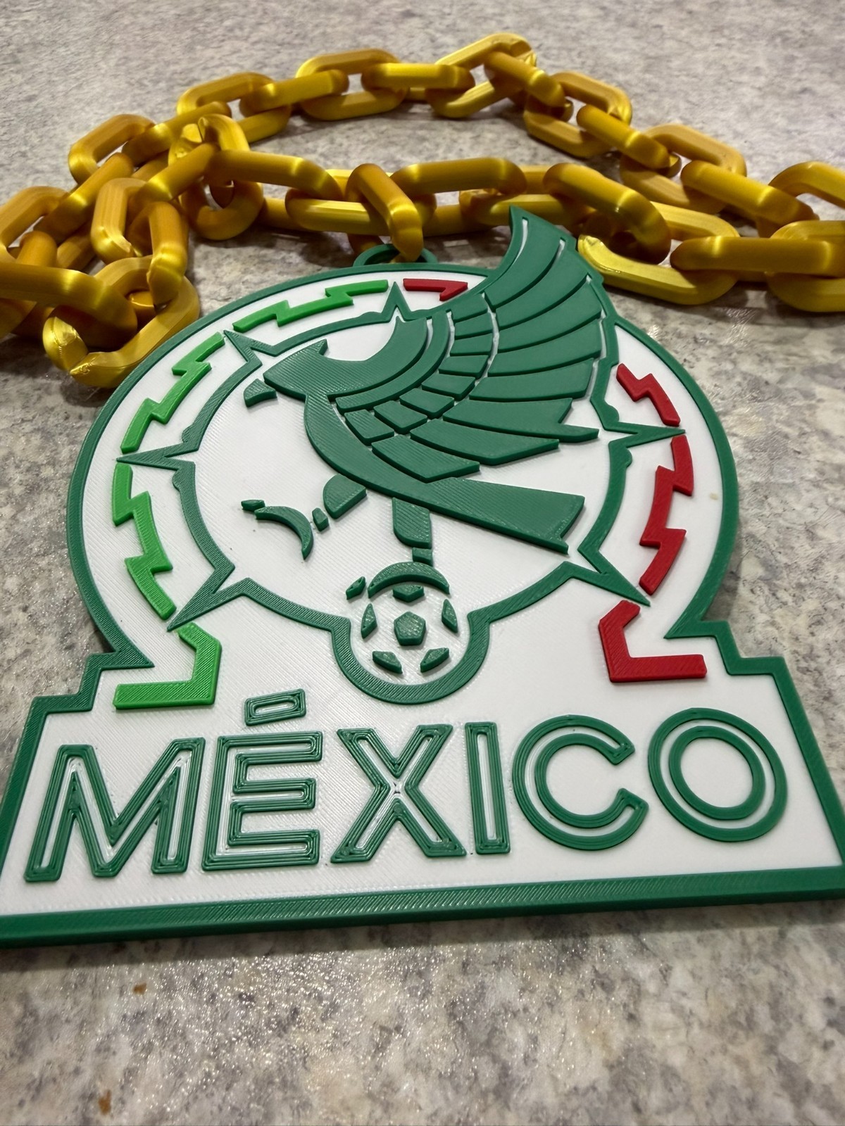 Mexico Soccer FIFA World Cup Logo Pendant Hype Chain (FAST FREE SHIPPING)