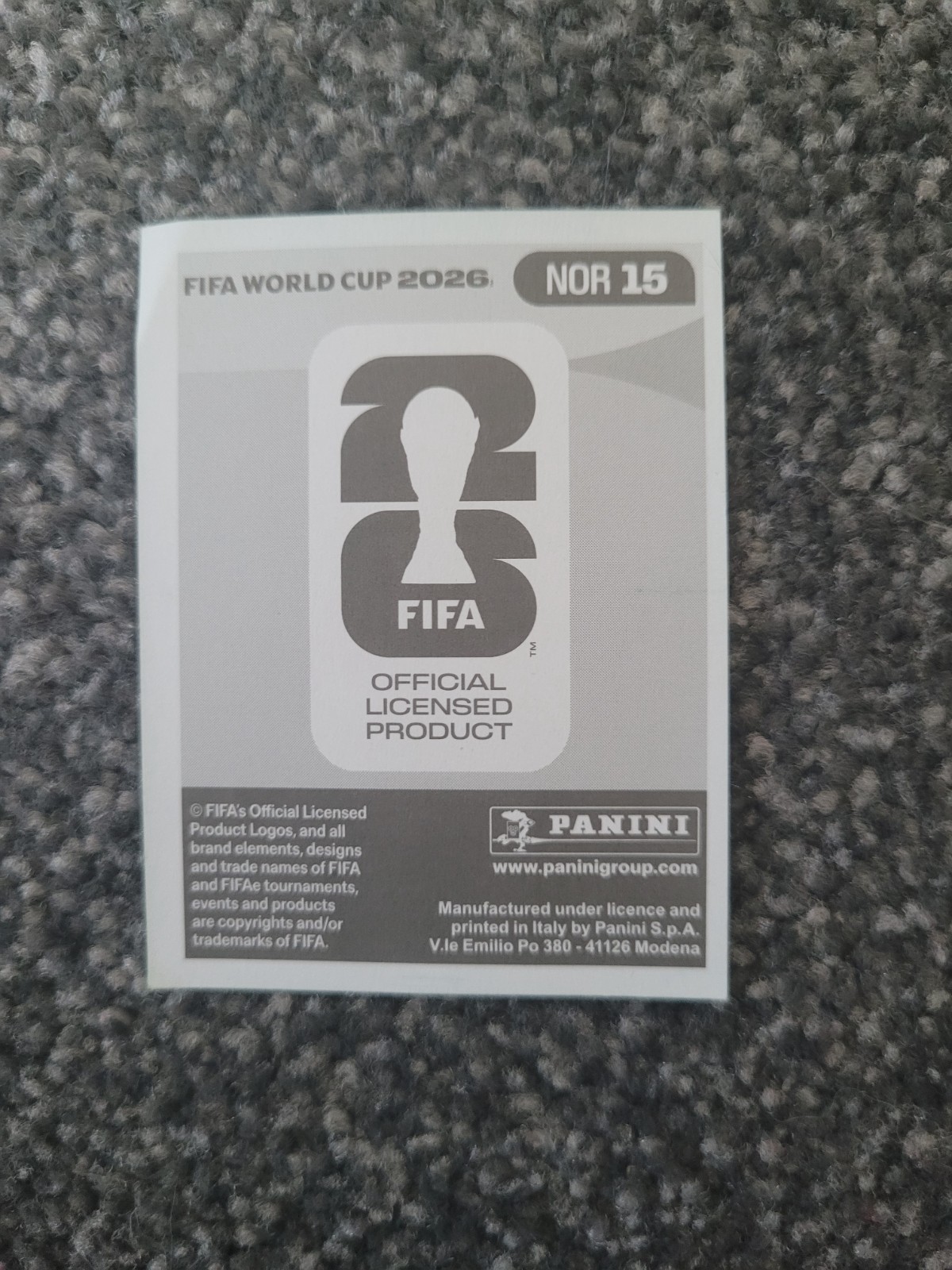 panini world cup 2026 sticker Erling Halland
