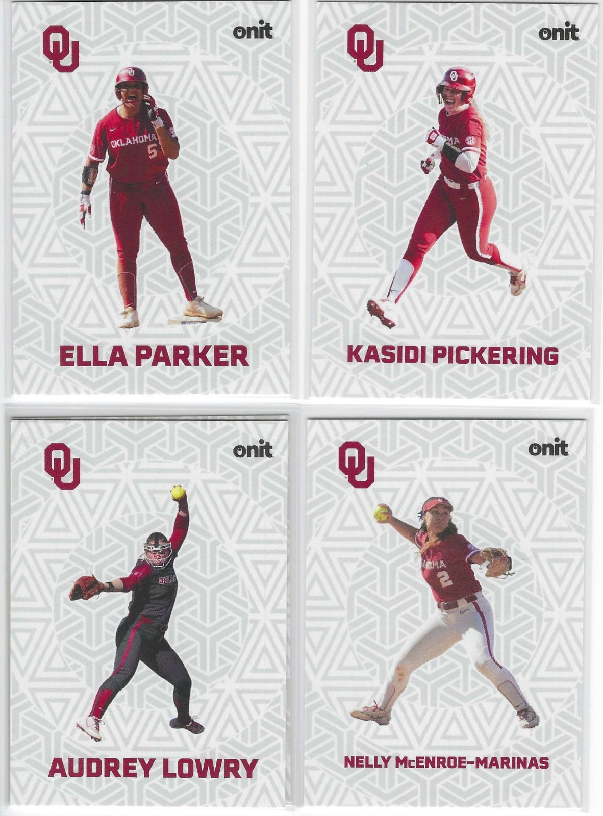 2026 Onit Athlete Oklahoma OU Sooners Softball base & inserts pick your cards