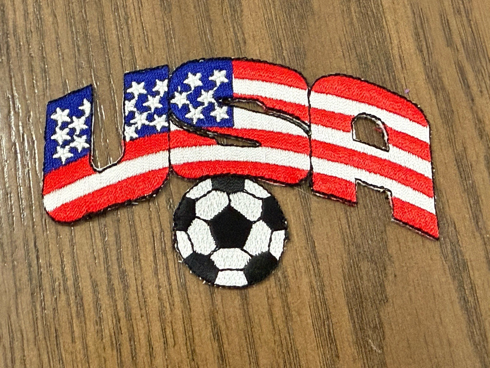 Vintage USA United States Soccer Patch Iron On 4”x2.5”