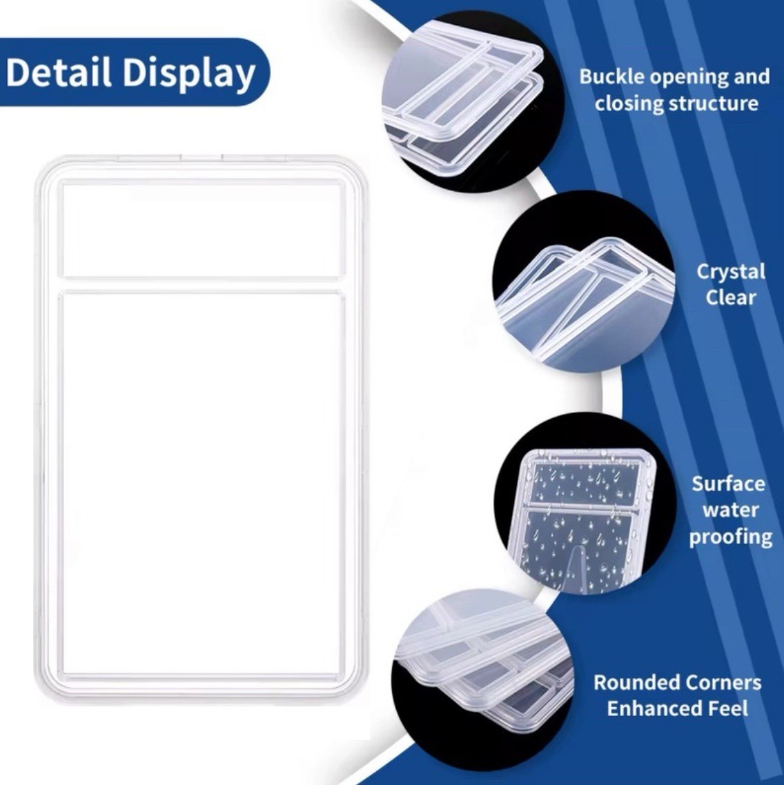 Empty Graded Card Slab Case – Snap Fit Holder for Pokémon, TCG, etc – Clear