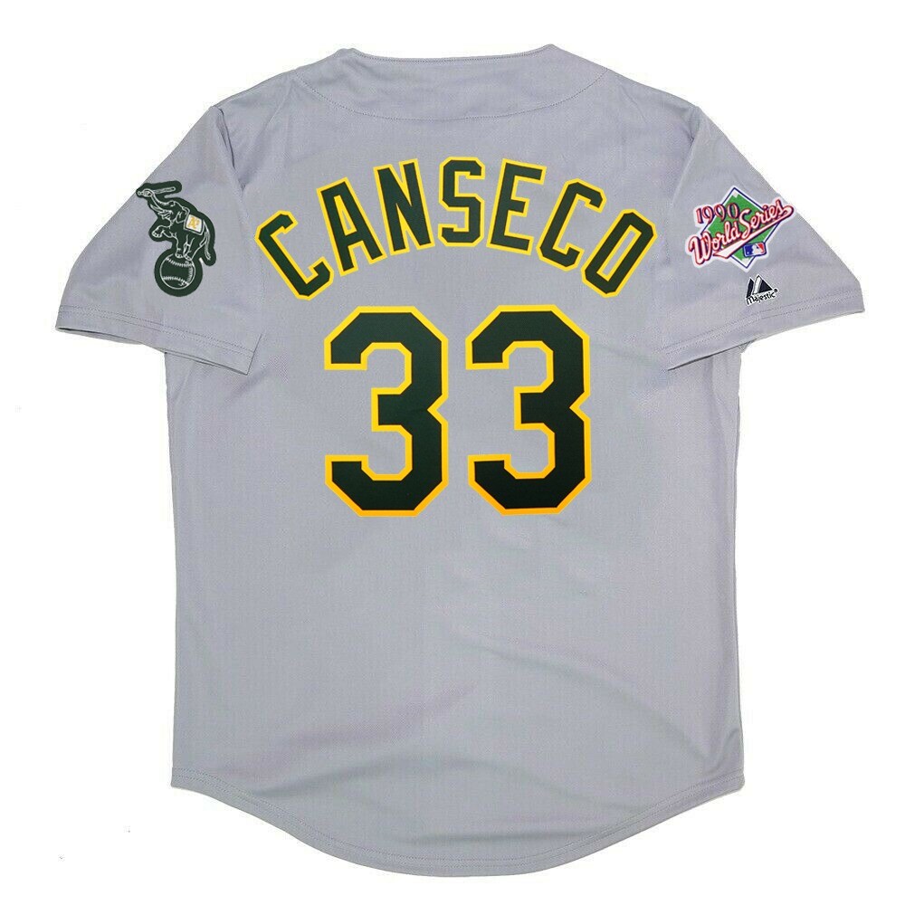 Jose Canseco Oakland Athletics 1990 World Series Grey Road Men’s Jersey (S-3XL)