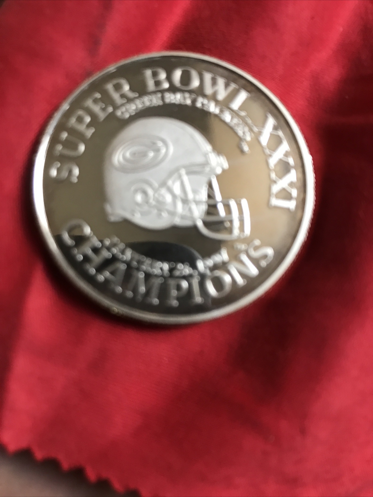 SUPER BOWL XXXI PACKERS 1 Troy OZ COIN BEAUTIFUL PL FINISH