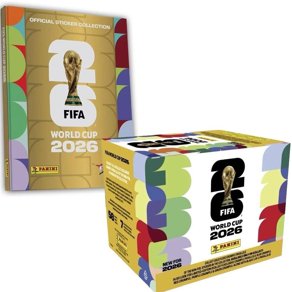 PRESALE FIFA World Cup 2026 Stickers 50-Pack Box Gold Limited & Hardcover Album