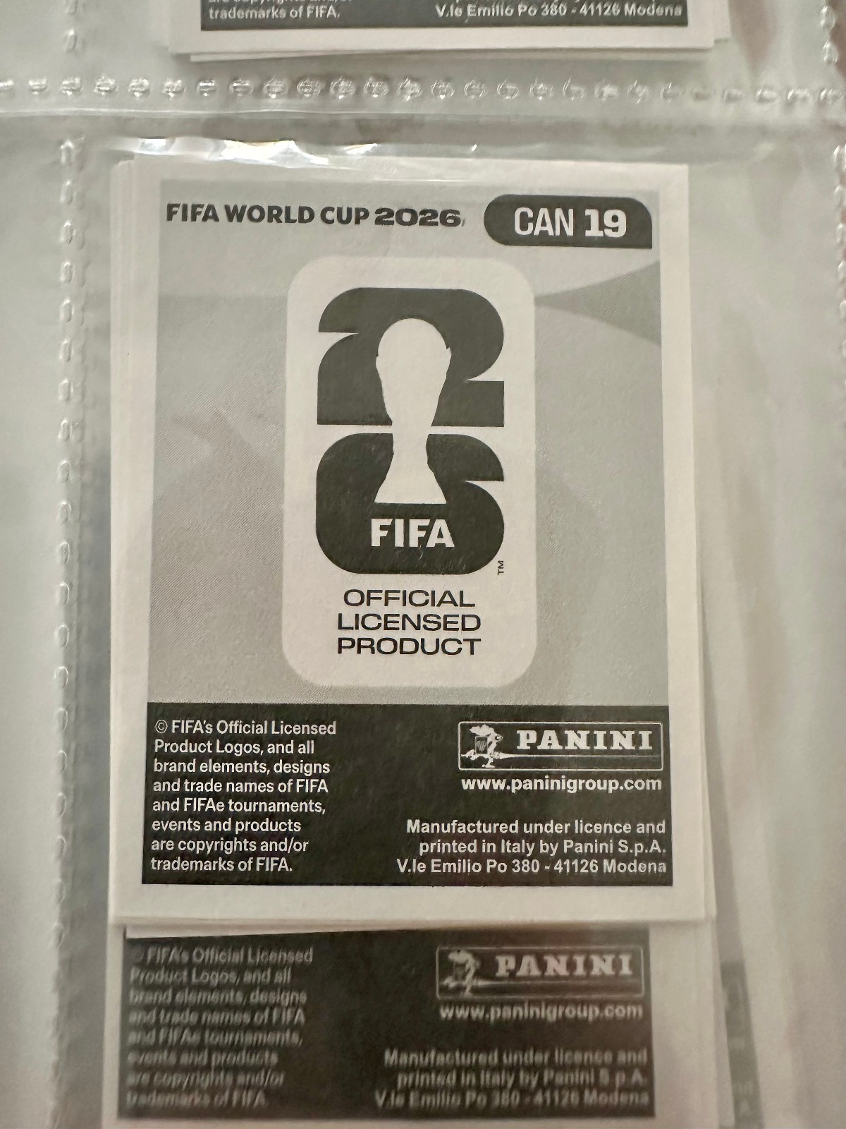 Panini World Cup 2026 Stickers (White Parallels)
