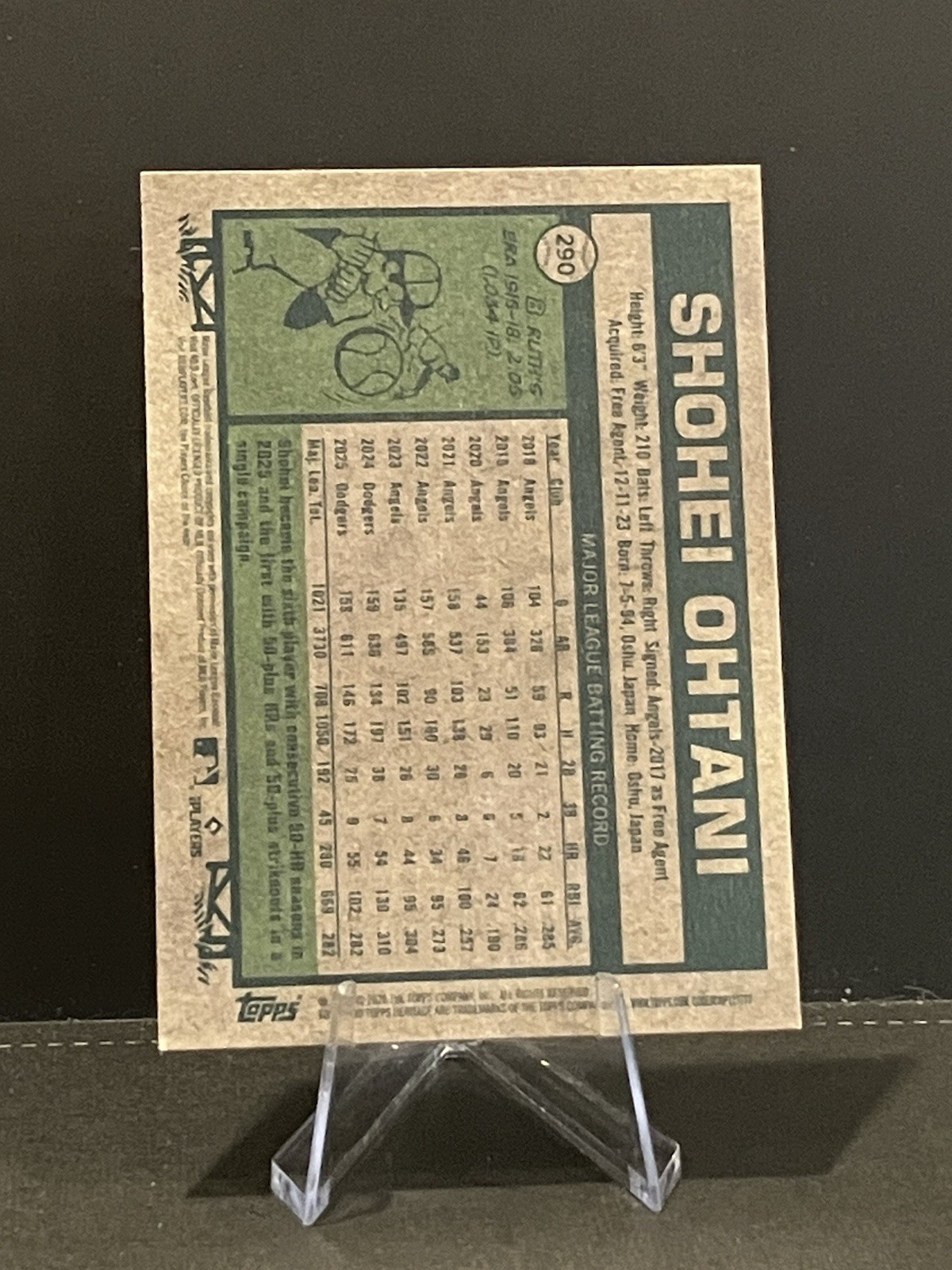 2026 Topps Heritage Shohei Ohtani NL All-Stars #290 Dodgers Base Set