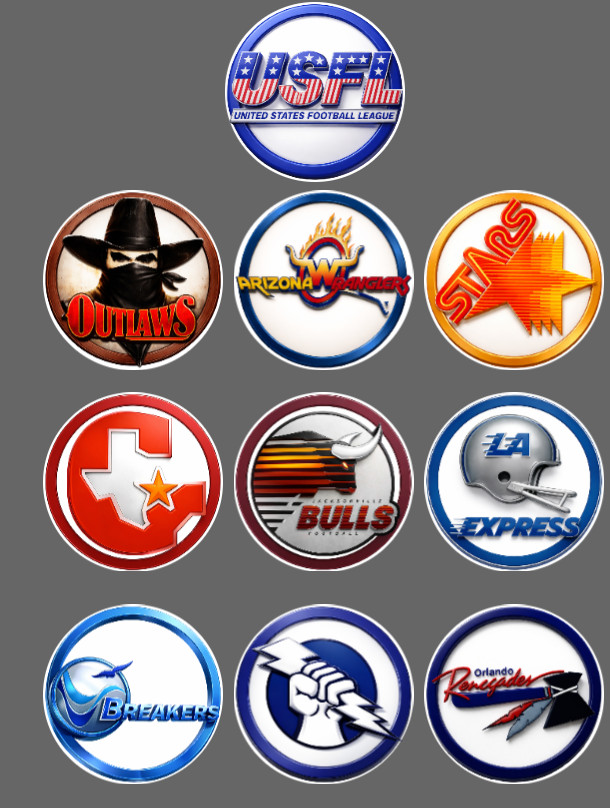 NEW USFL Football Team Magnets 2″ FULL SET/ALL 19 TEAMS. For nostalgia