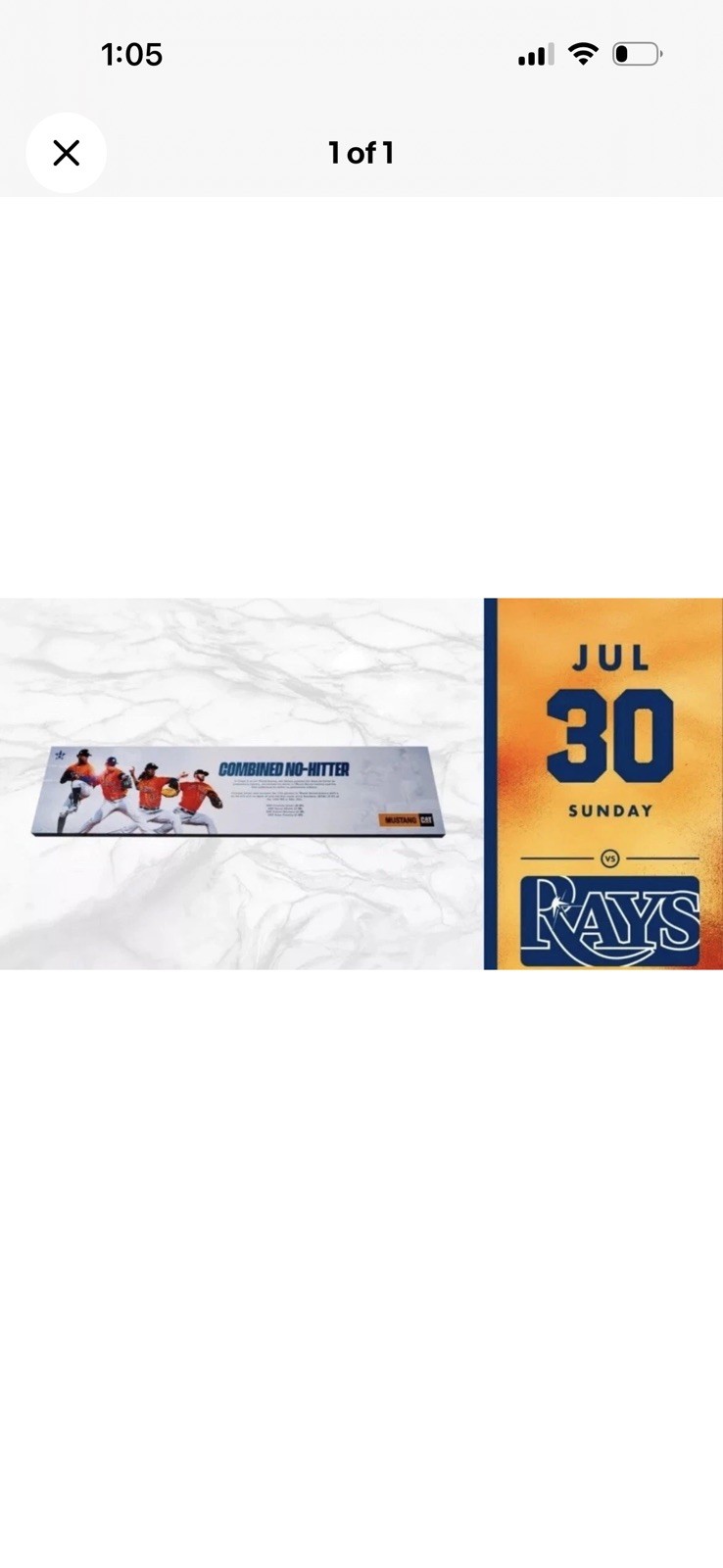 Houston Astros 2022 World Series Combined No-Hitter Pitching Rubber SGA 2023
