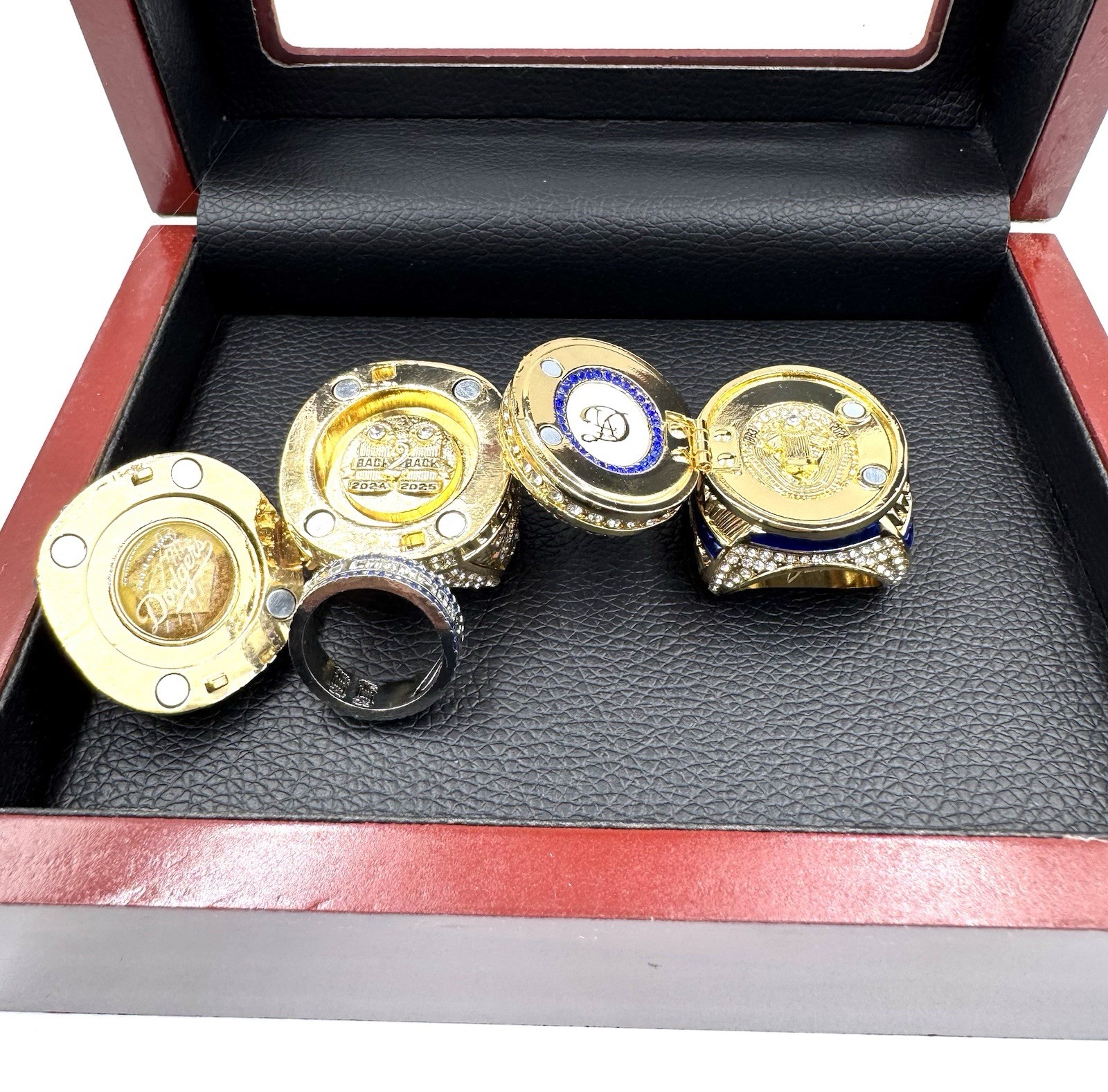 NEW 2024 & 2025 LA DODGERS WORLD SERIES CHAMPIONSHIP RING SET SHOHEI OHTANI CASE