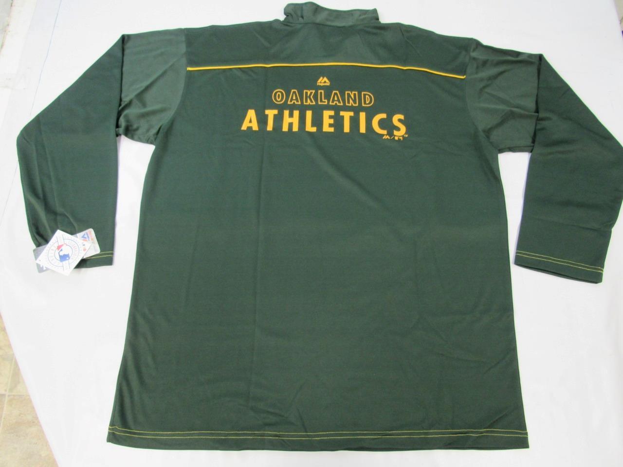 Oakland A’s Athletics Mens Sizes 3XL-4XL-Tall Polyester 1/4 Zip Majestic Shirt