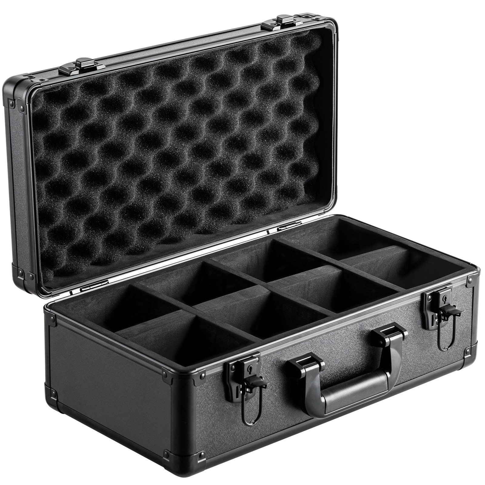 VEVOR 108 PSA Graded Card Storage Box 4 Slots Sports Card Holder Case Key Lock