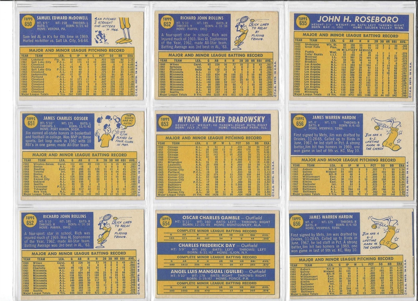 1970 TOPPS BASEBALL CARD HIGH NUMBER SINGLES (634-720)