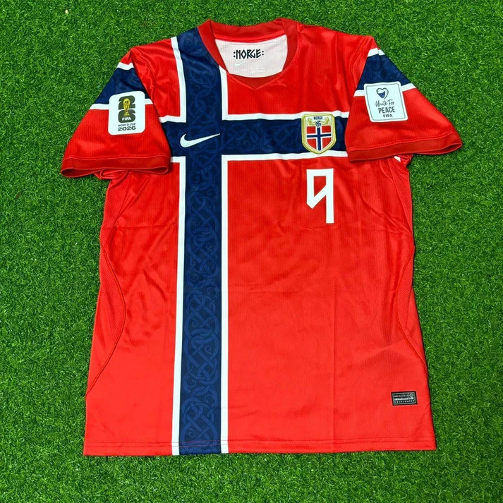 Erling Haaland #9 Norway World Cup 2026 Home Football Shirt