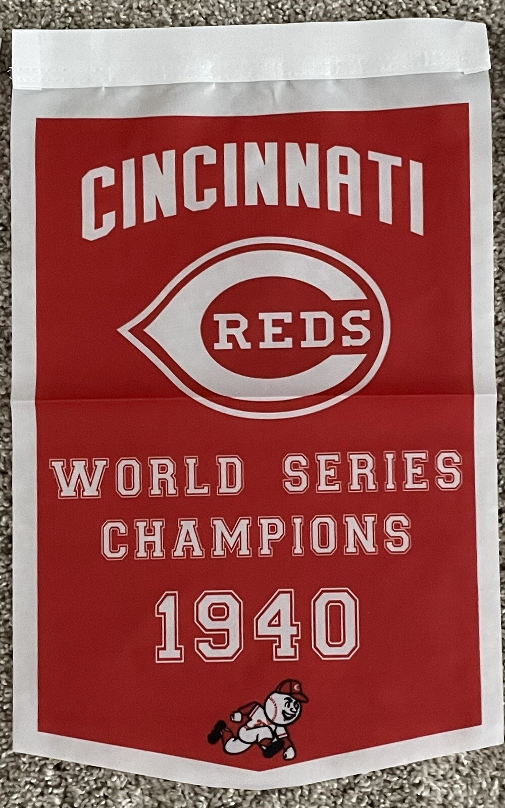 Cincinnati Reds MLB World Series Champions 5 Banners/Flags 18.5″ x 11.5″ Set