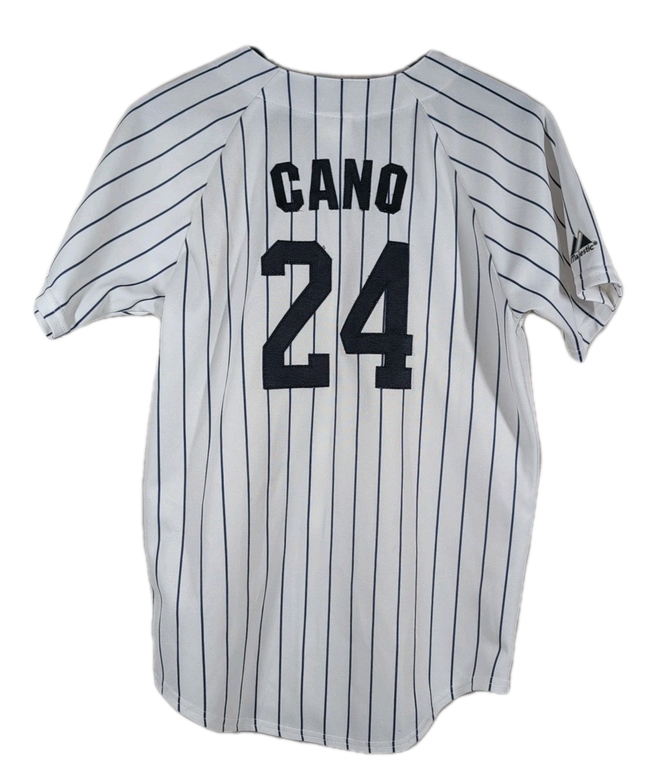 VTG Majestic New York Yankees Robinson Cano Jersey Youth XL White Pinstripe