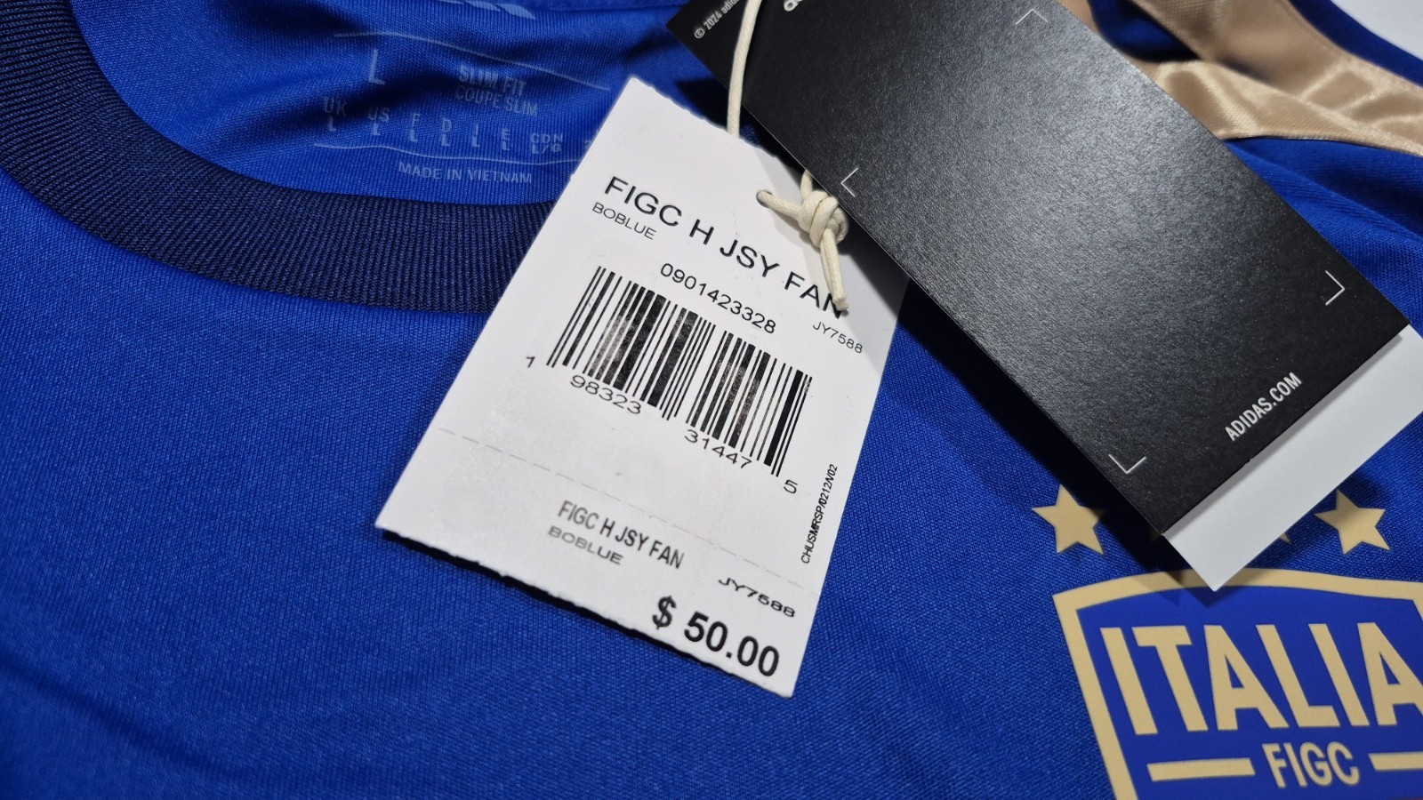 Adidas Authentic Italy Futbol Soccer 2025-2026 Fan Jersey Men’s JY7588 Blue