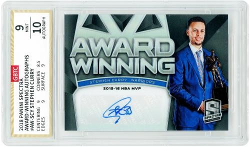 Autographed Stephen Curry Warriors Basketball Card Item#14662072 COA