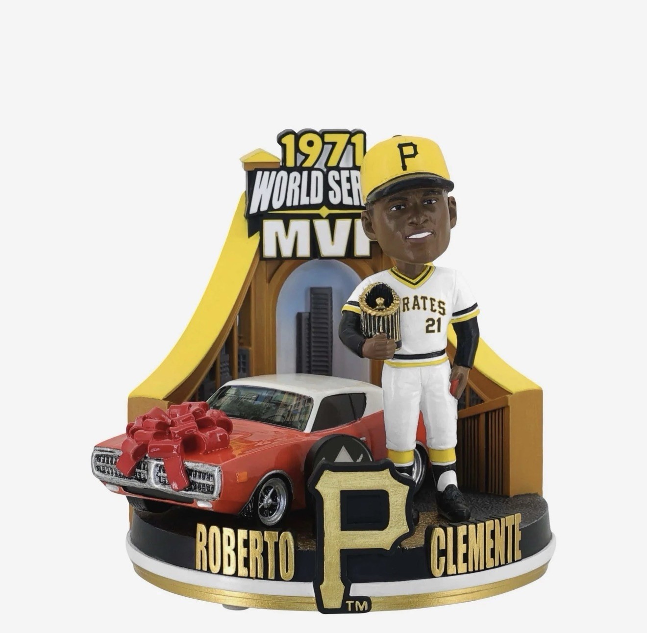 Roberto Clemente Pittsburgh Pirates 1971 World Series MVP Bobblehead FOCO NEW 5”