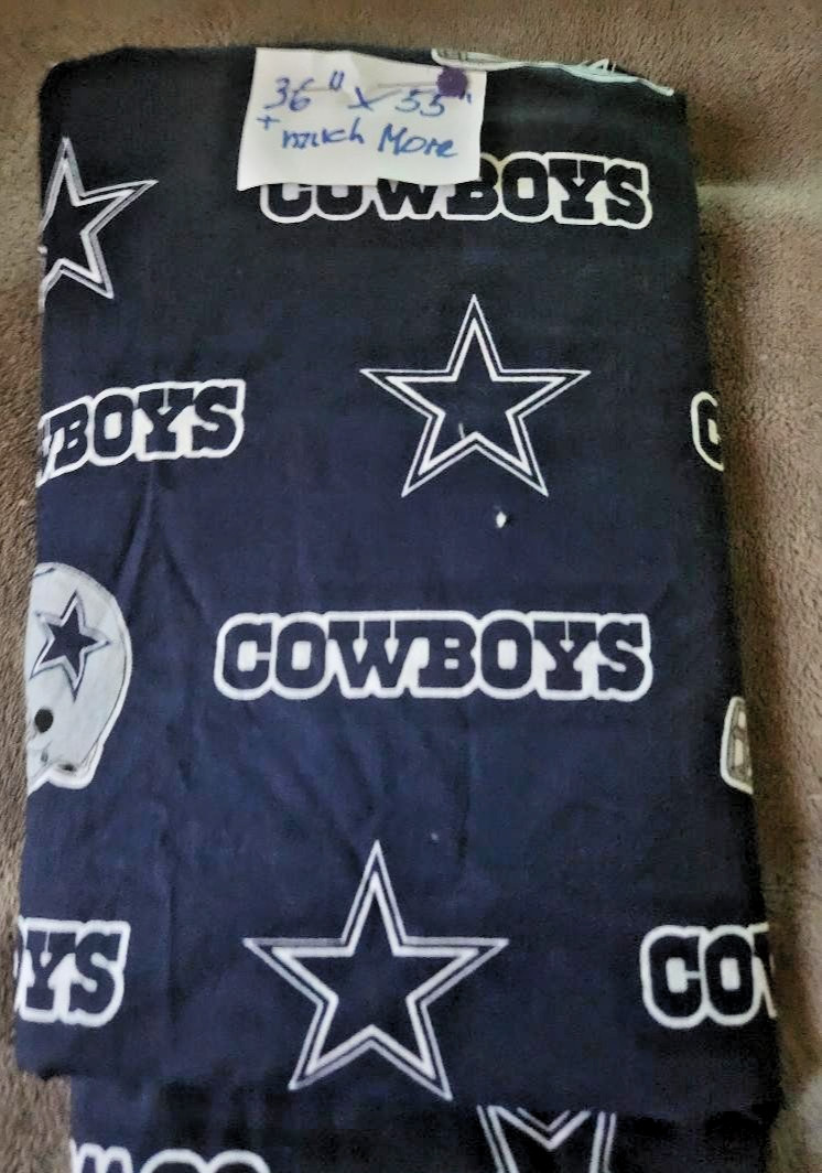 LICENSED 2008 NFL FABRIC DALLAS COWBOY LOGO & HELMET 36×55 +MUCH MORE