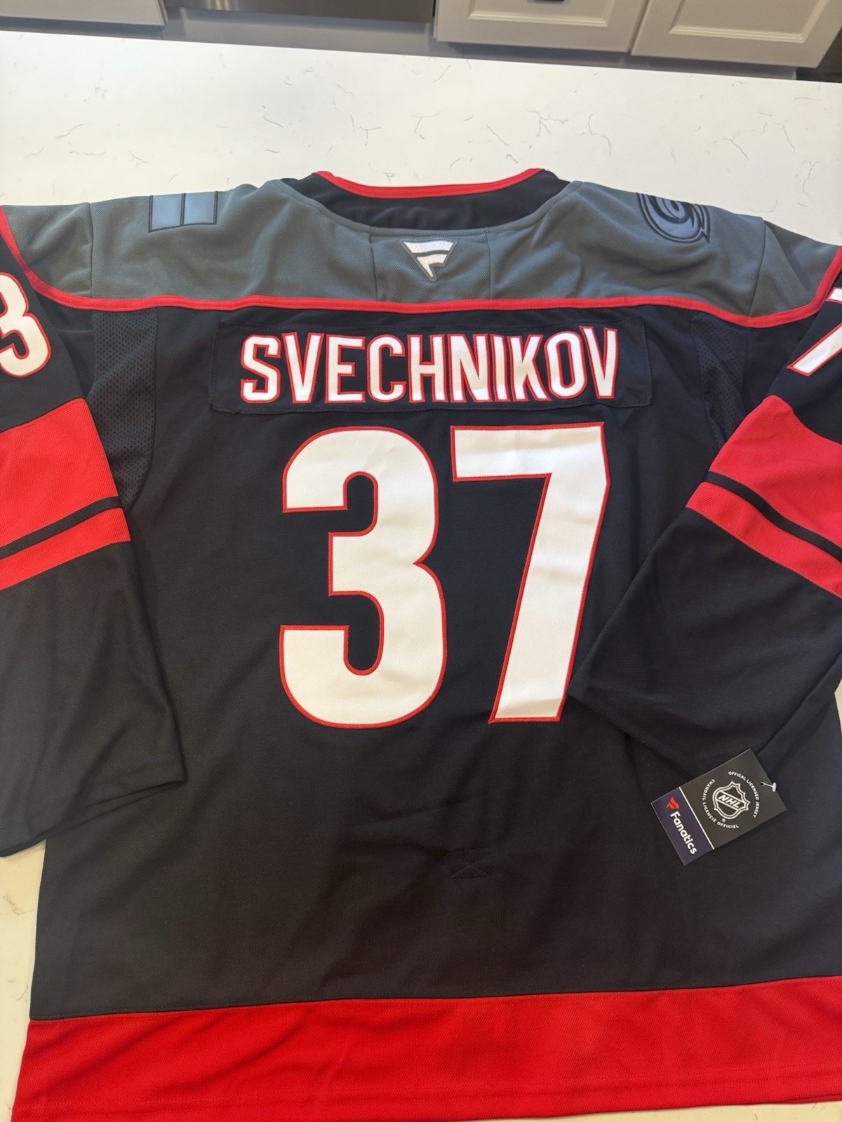 SVECHNIKOV Carolina Hurricanes #37 Black Home Jersey All Sizes New w/tags 2026
