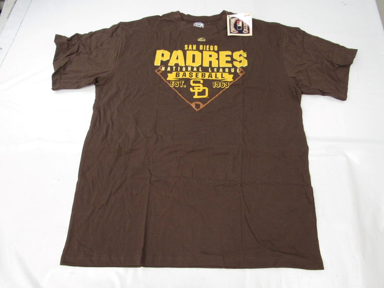 San Diego Padres Mens Big & Tall Sizes 2XL-3XL-4XL-5XL-6XL Majestic Brown Shirt