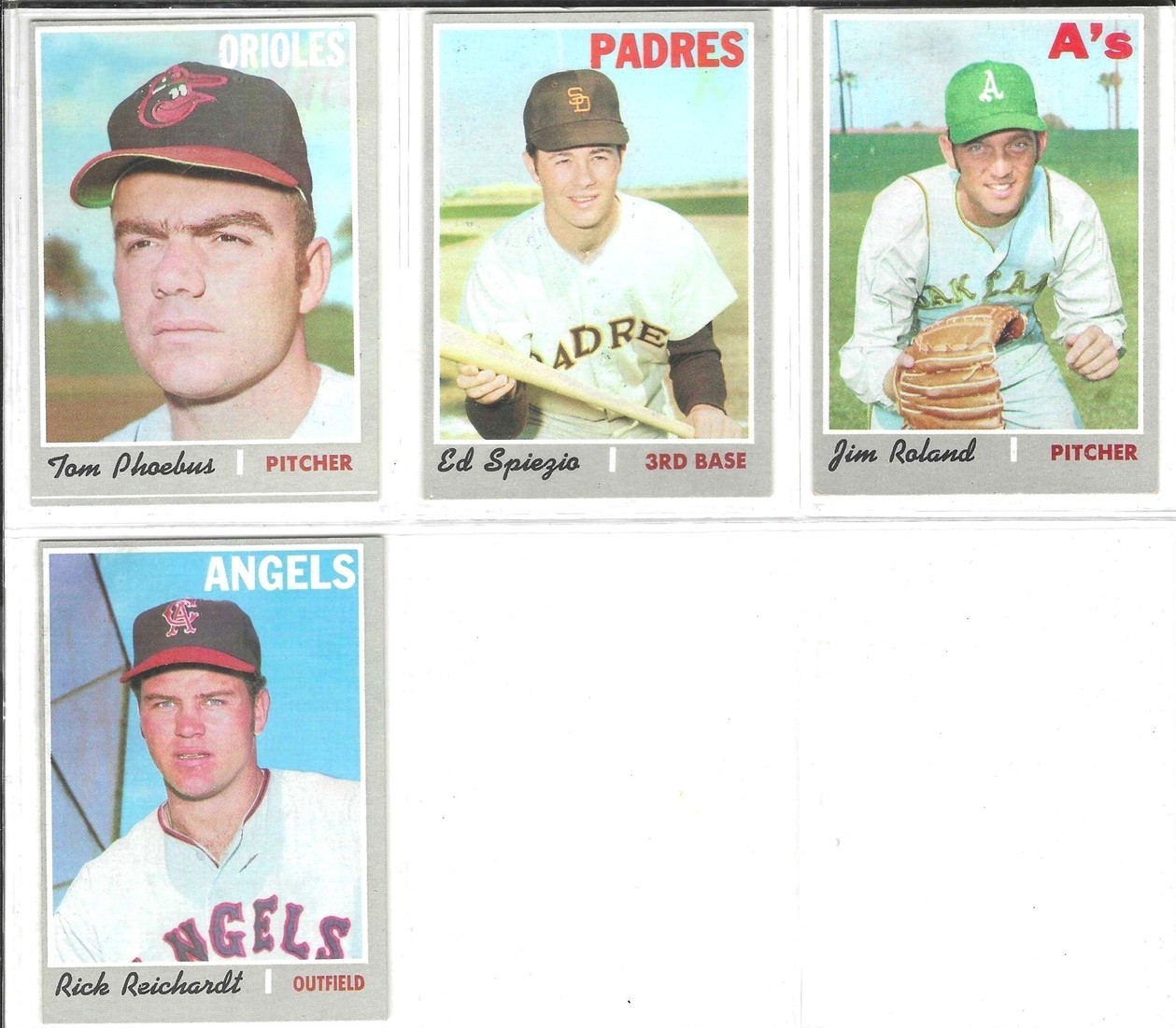 1970 TOPPS BASEBALL CARD HIGH NUMBER SINGLES (634-720)