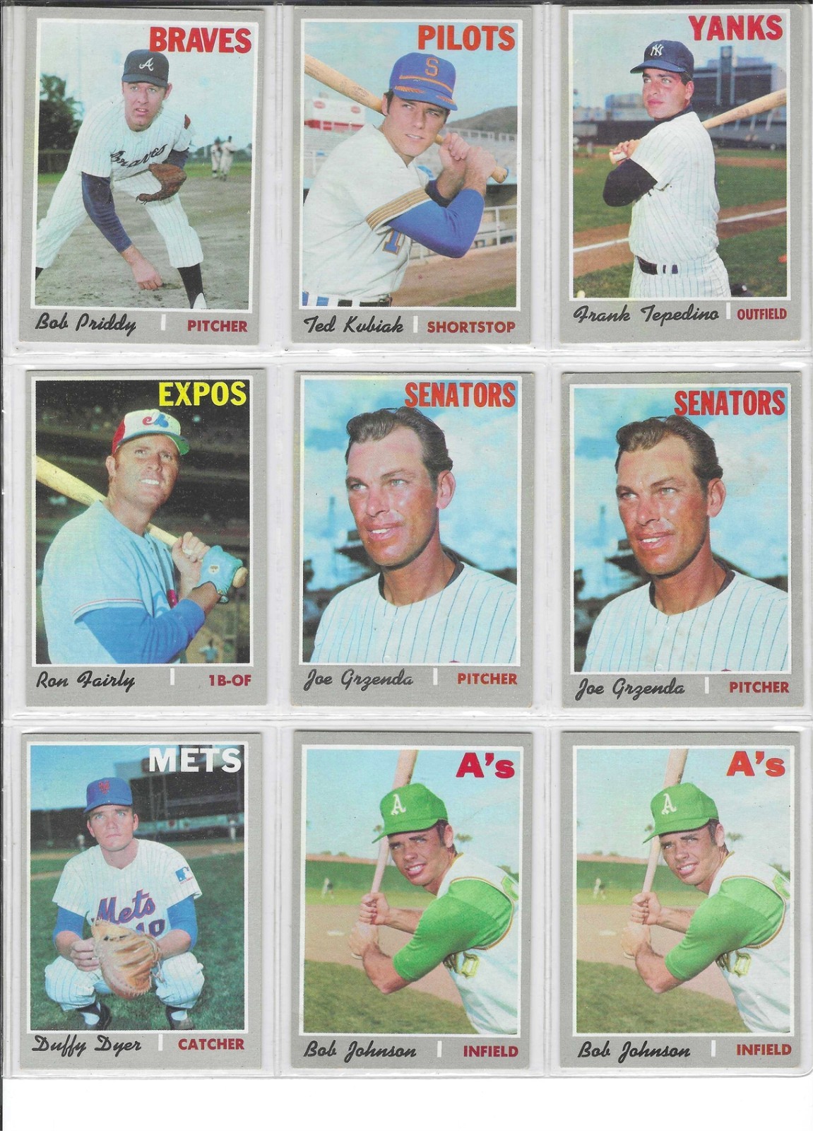 1970 TOPPS BASEBALL CARD HIGH NUMBER SINGLES (634-720)