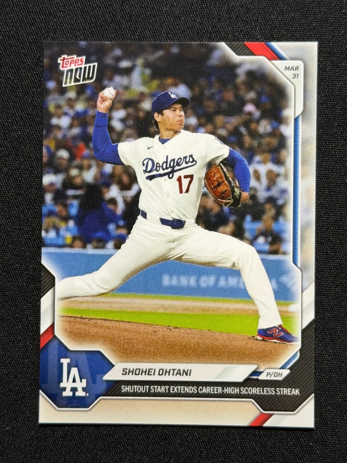 2026 Topps Now • Shohei Ohtani #37 • Shutout Start Scoreless Streak • LA Dodgers