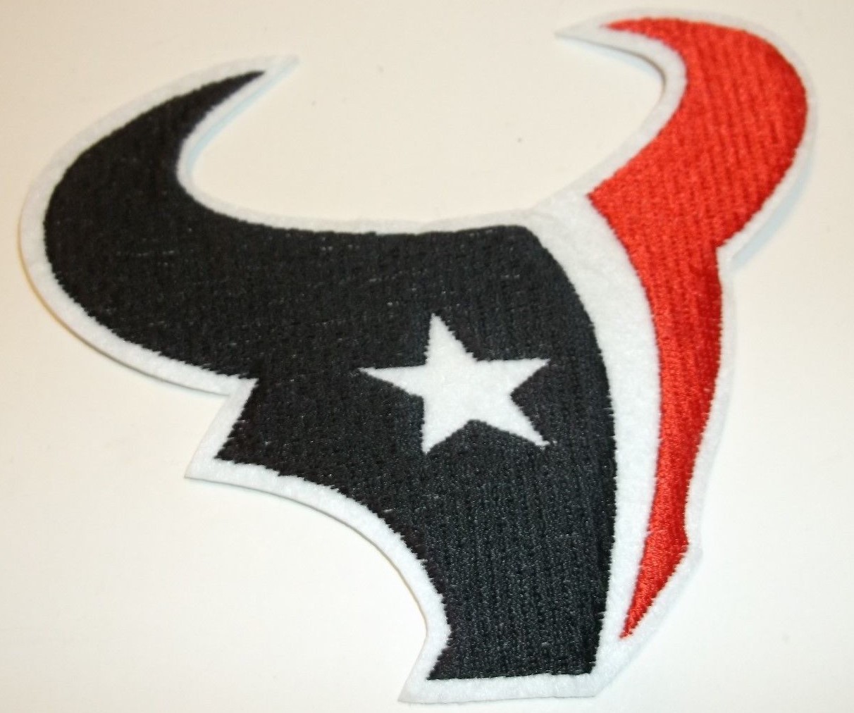 Houston Texans LARGE Embroidered PATCH~4 7/8″ x 4 1/4″~Iron or Sew On~NFL~