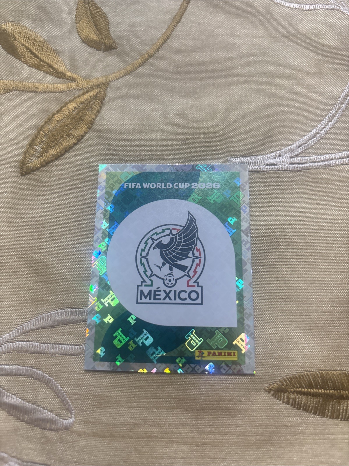 MEXICO EMBLEM FOIL PANINI STICKER FIFA WORLD CUP 2026 USA-MEX-CAN