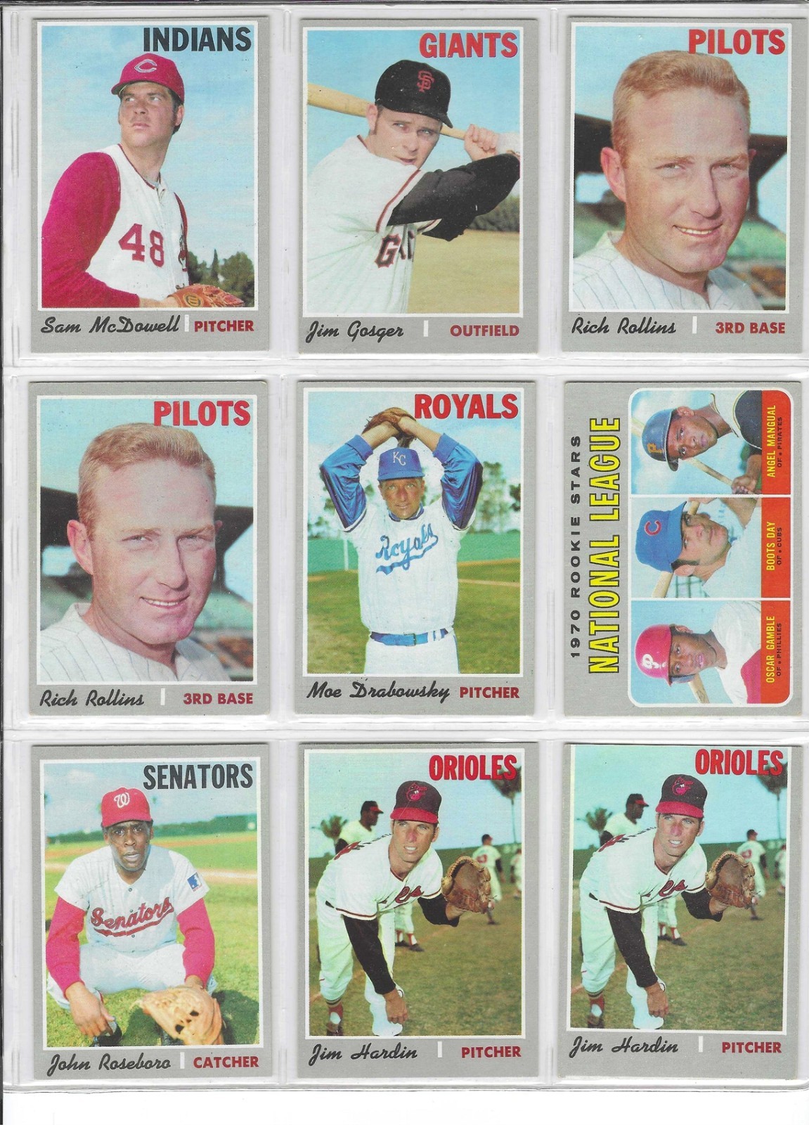 1970 TOPPS BASEBALL CARD HIGH NUMBER SINGLES (634-720)