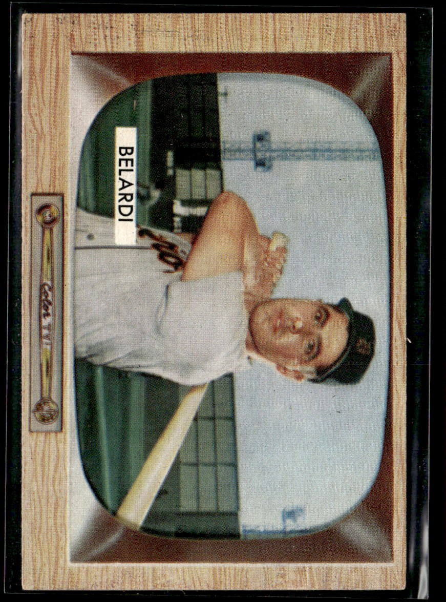 1955 Bowman Wayne Belardi Rookie Detroit Tigers #36