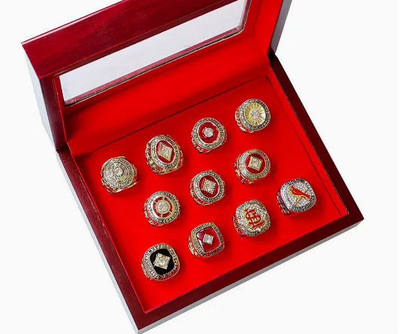 St Louis Cardinals – World Series 11 Ring Set With Wooden Display Box