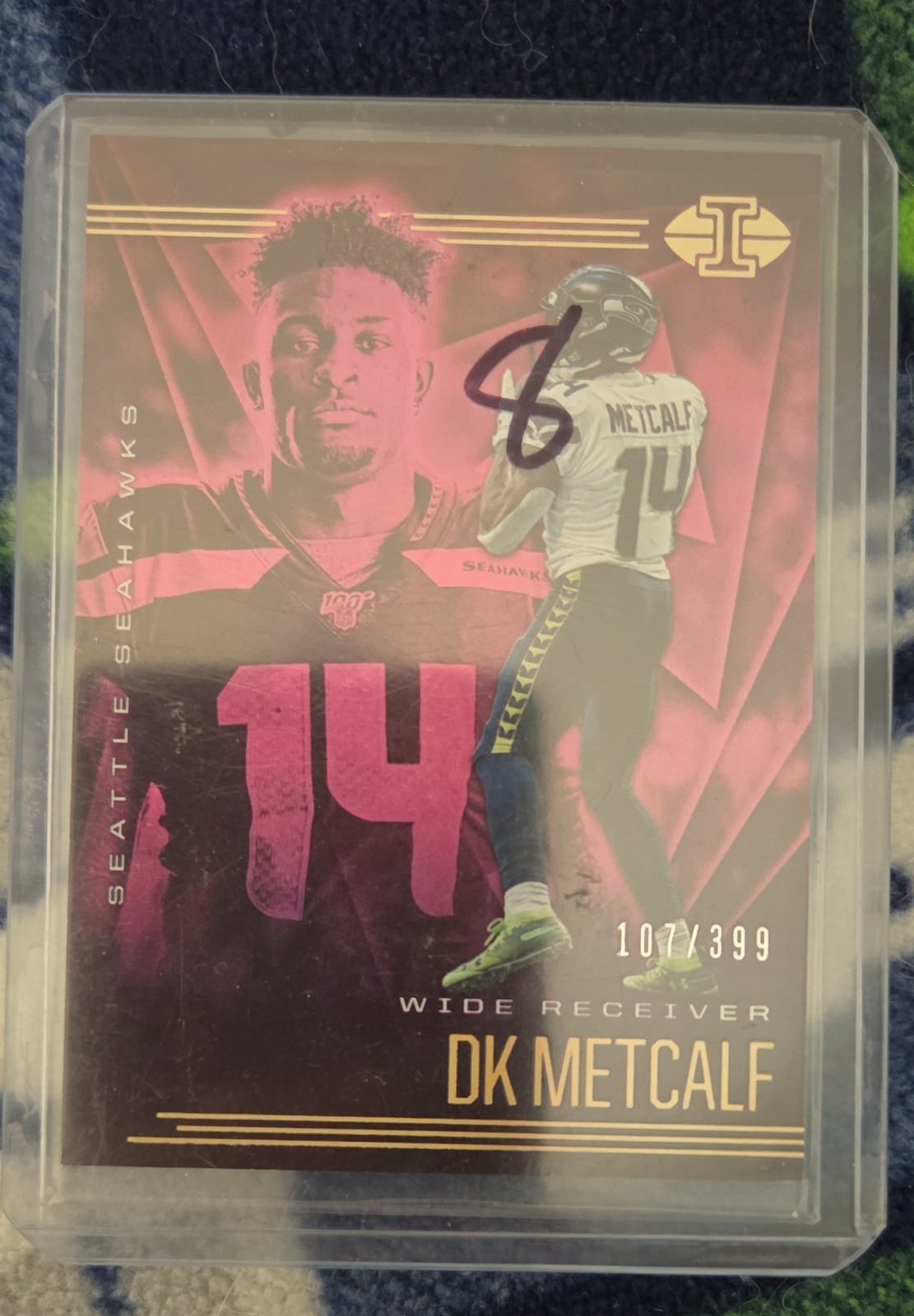 2020 Panini Illusions – DK Metcalf #92 Trophy Collection Pink /399
