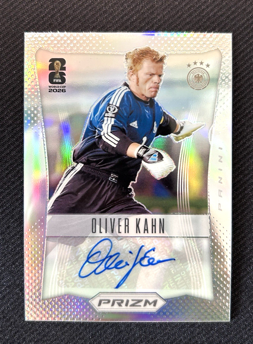 Oliver Kahn Auto /75 2026 Prizm World Cup 2012 Throwback Signatures Silver