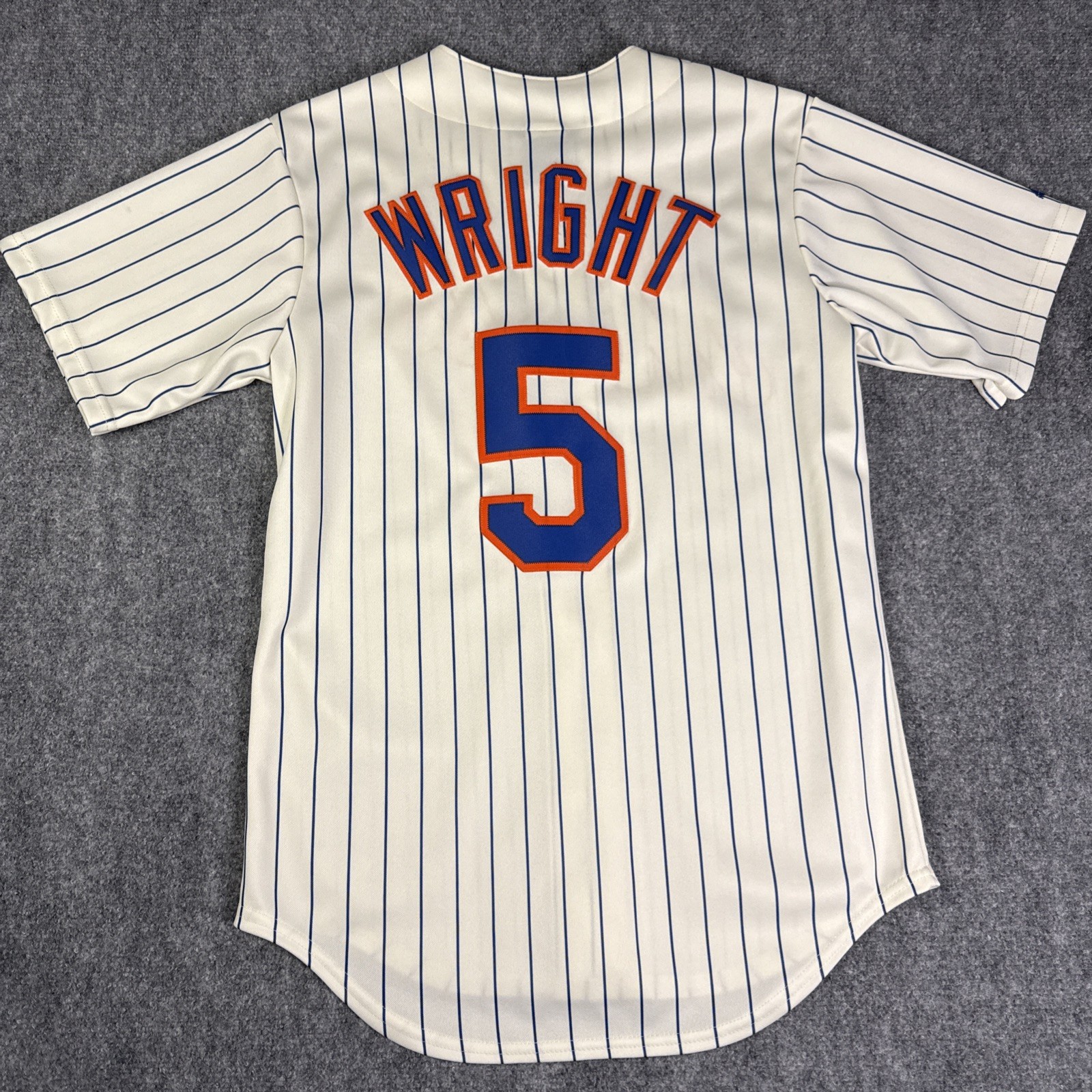 New York Mets Majestic David Wright #5 Mens Jersey Pinstripes