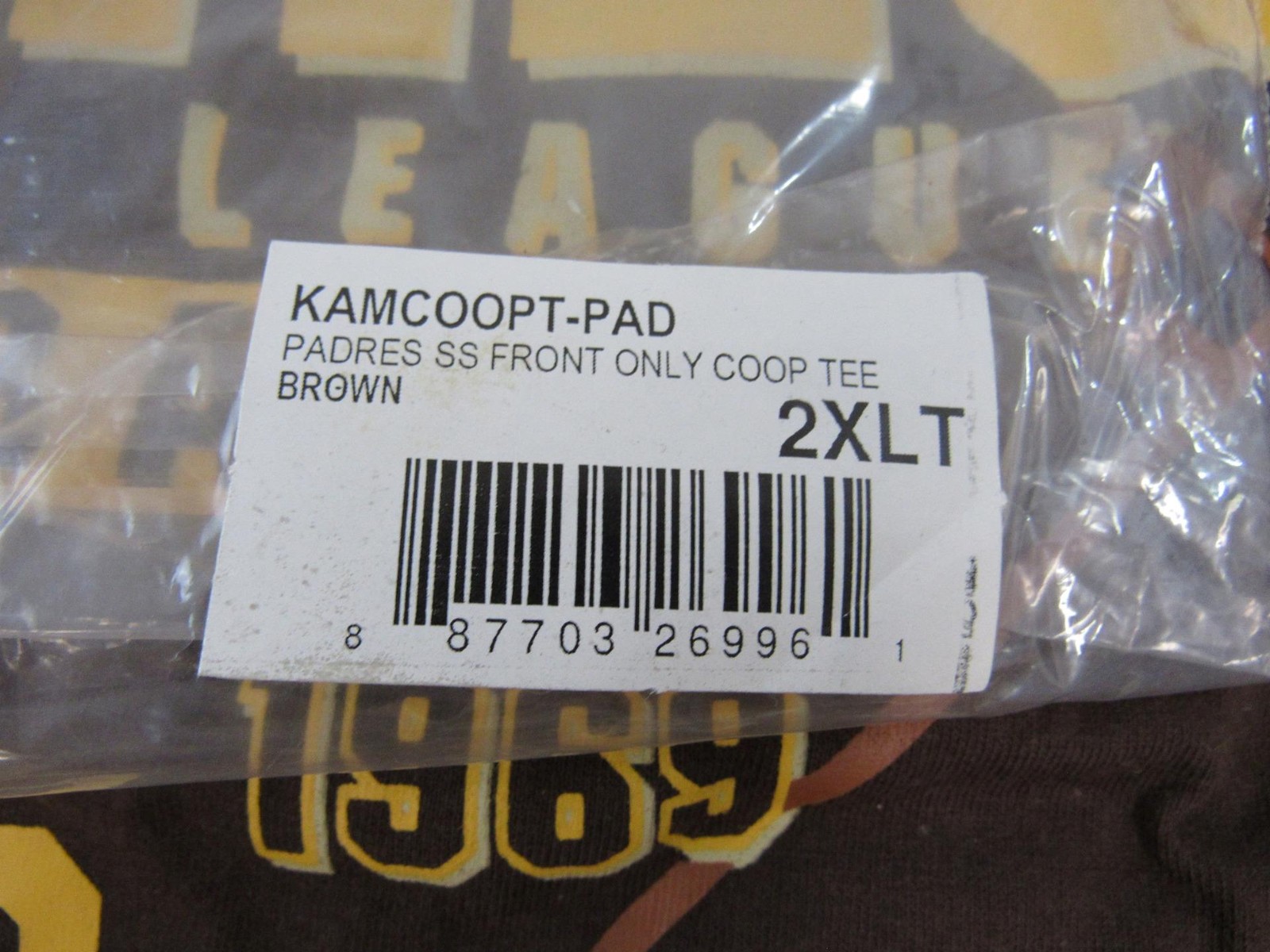 San Diego Padres Mens Big & Tall Sizes 2XL-3XL-4XL-5XL-6XL Majestic Brown Shirt