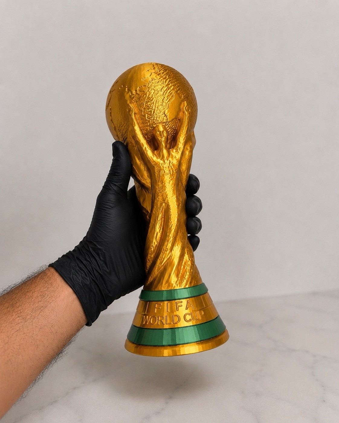 Full Size World Cup Trophy Replica Gold Soccer Fan Collectible Printer3D