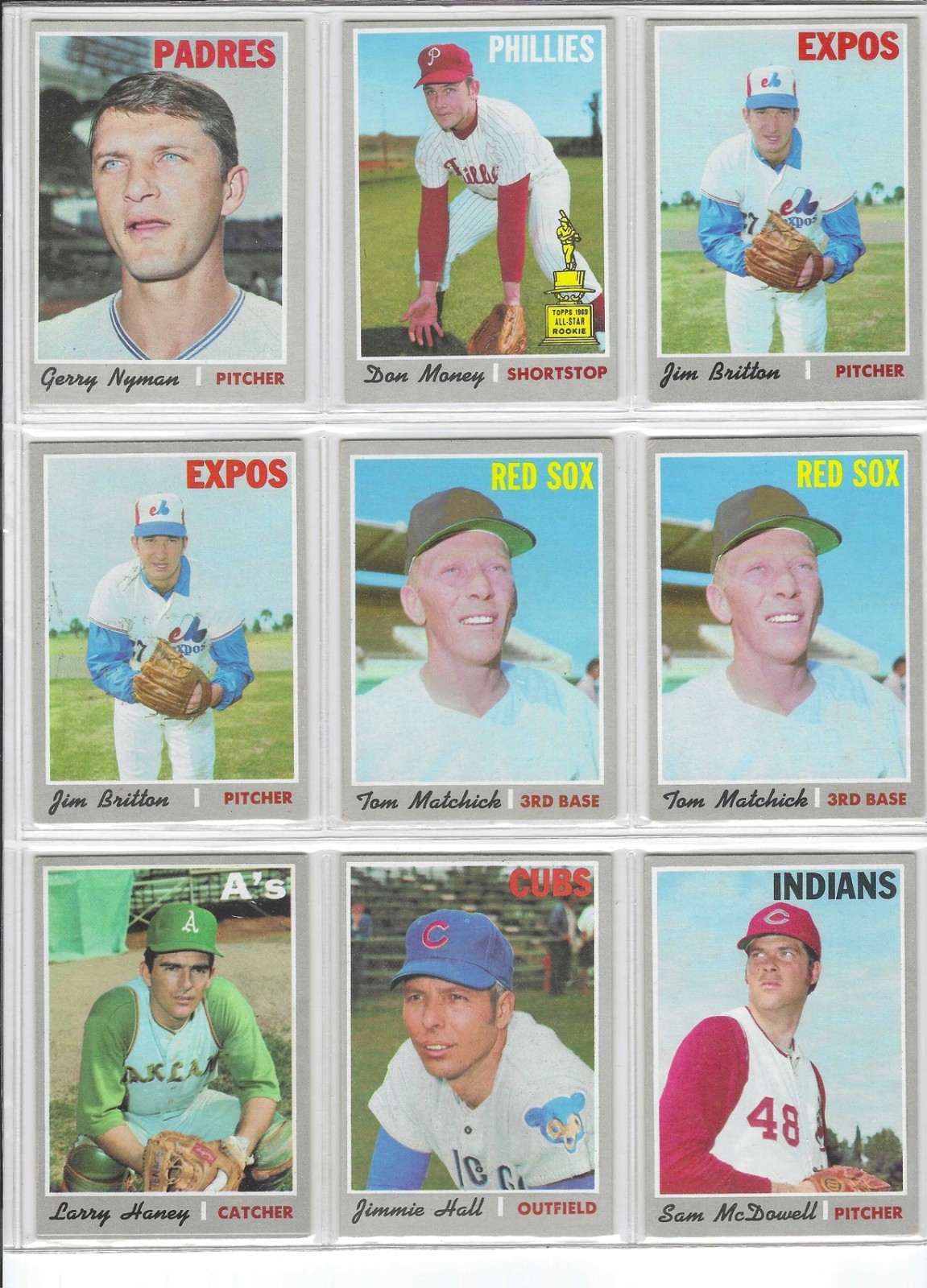 1970 TOPPS BASEBALL CARD HIGH NUMBER SINGLES (634-720)