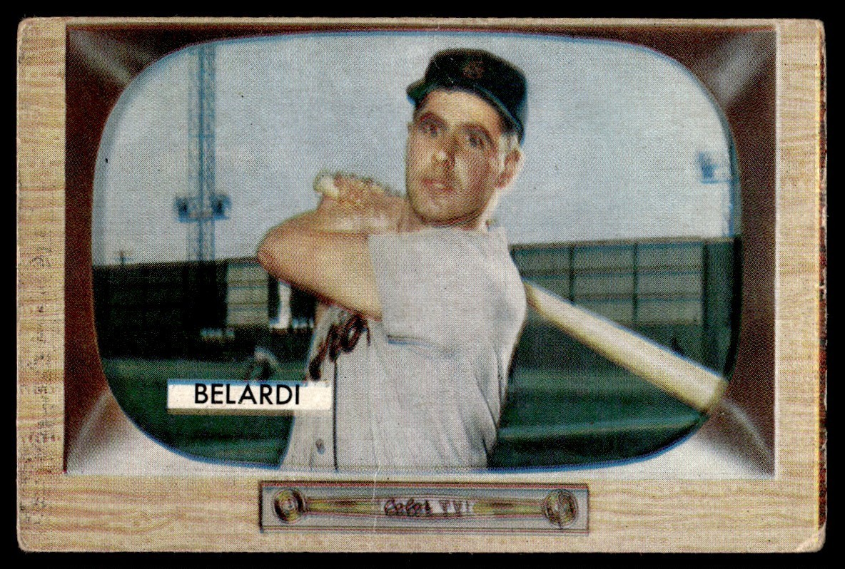 1955 Bowman Wayne Belardi Rookie Detroit Tigers #36