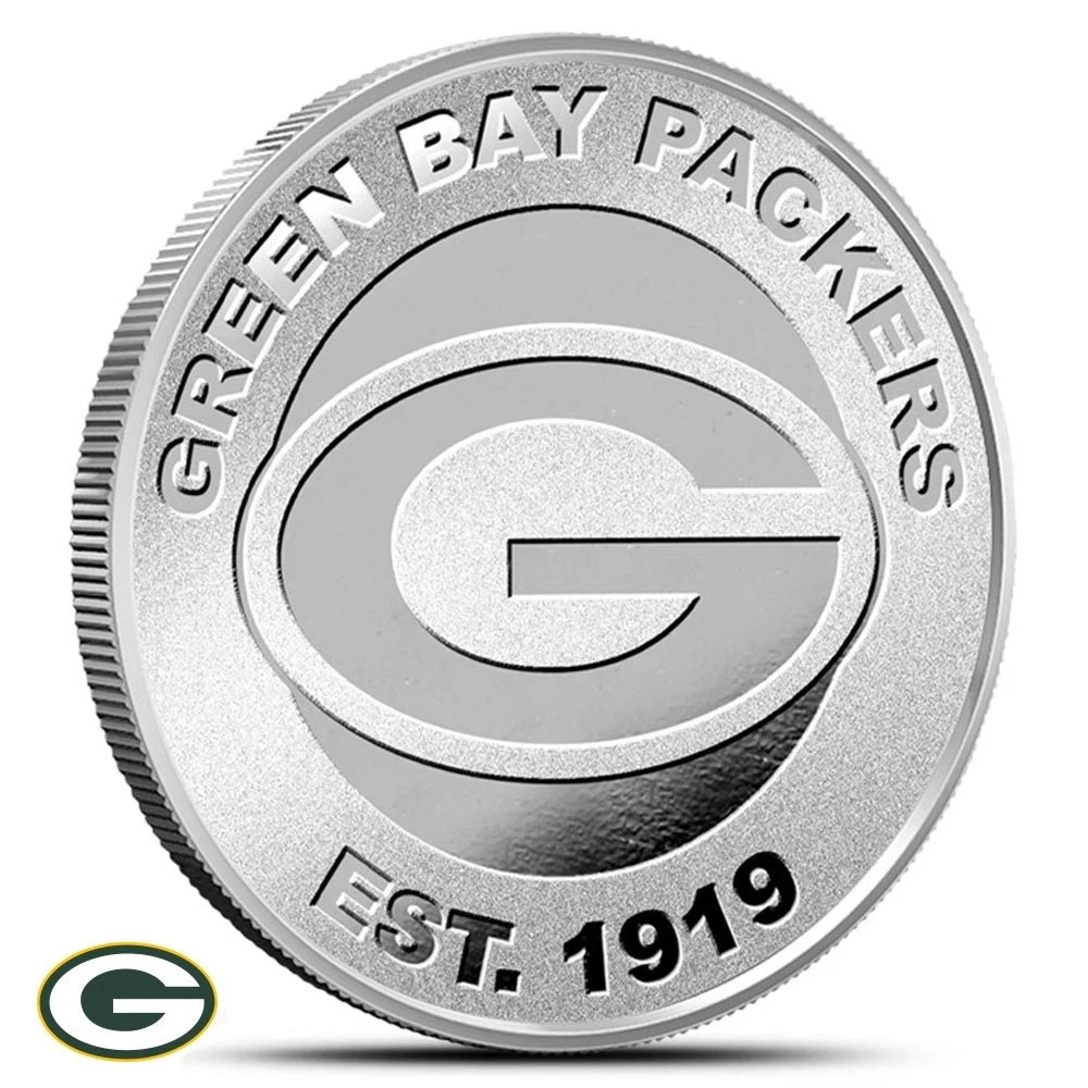 1 oz NFL Green Bay Packers Silver Round (BU)