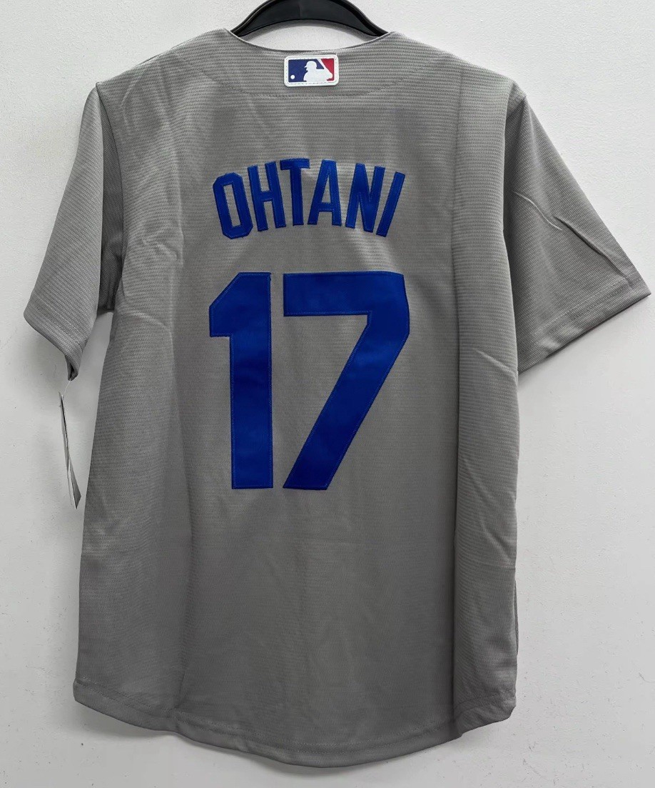 Shohei Ohtani LA Dodgers #17 Stitched Gray Rare Kids Jersey Youth Medium 10/12