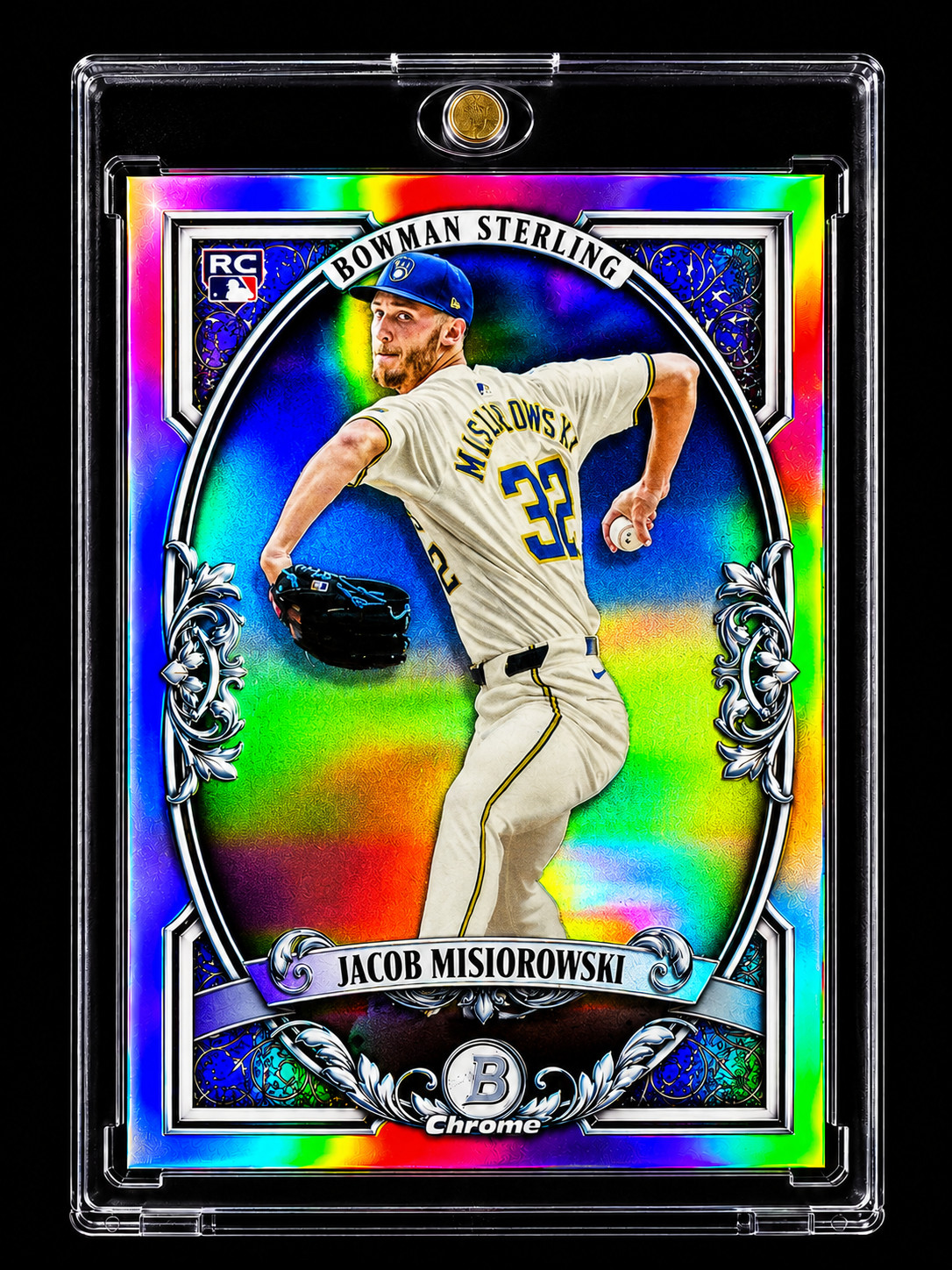 Jacob Misiorowski ROOKIE STERLING SILVER REFRACTOR Holo SP Insert Topps Chrome