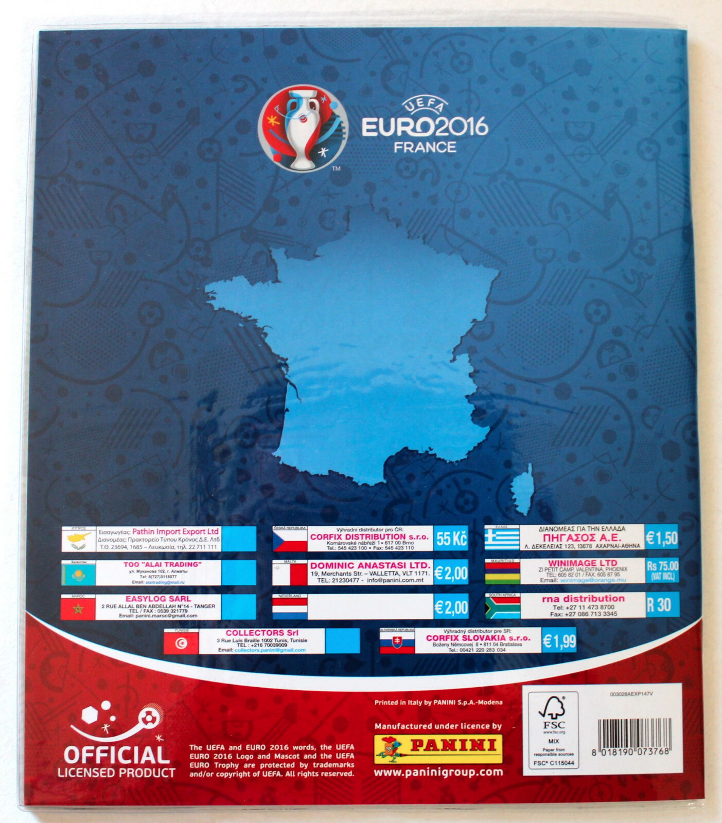 Panini WM EURO Album Envelope Protective Case Transparent Cover Sleeve