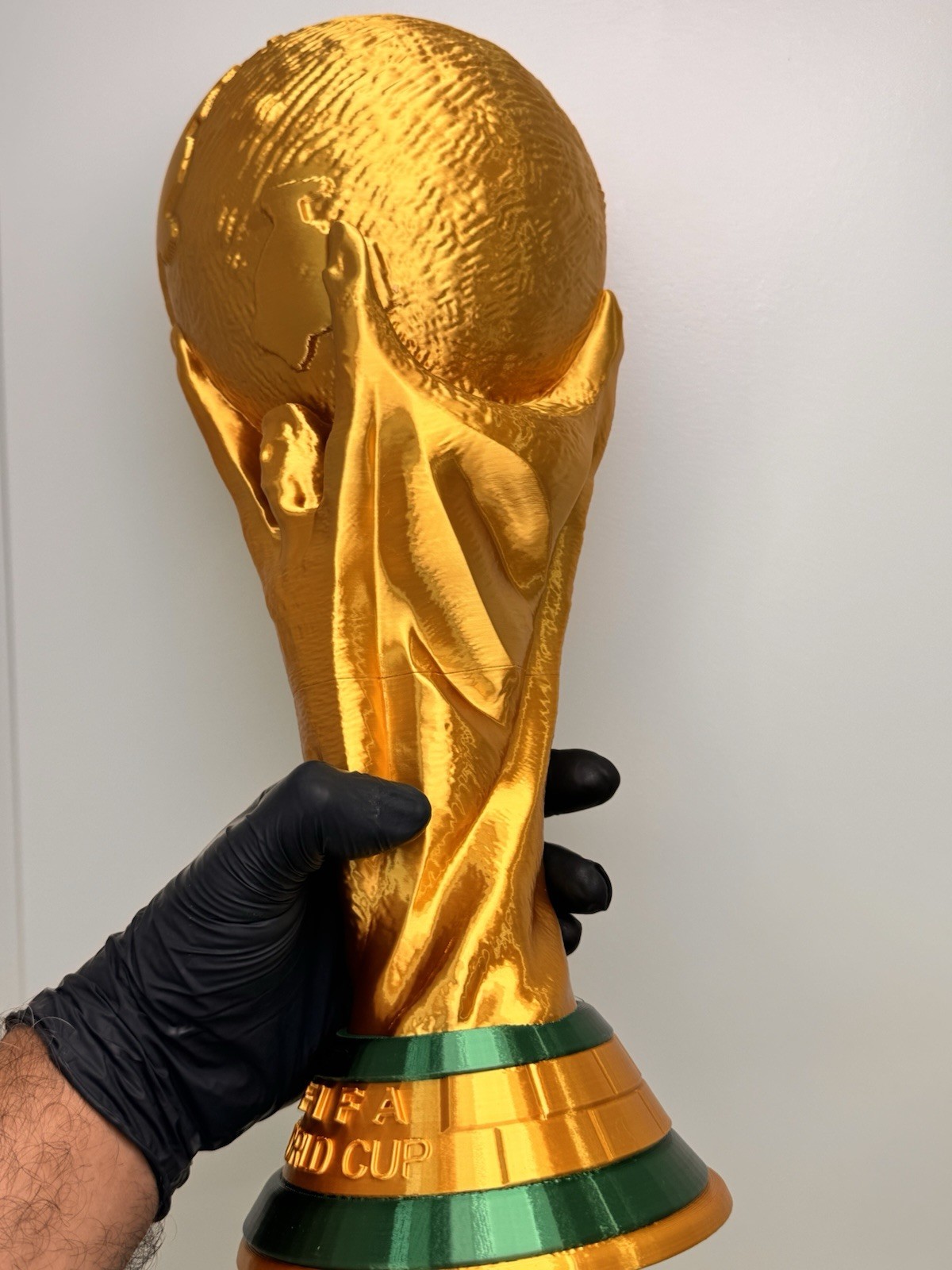 Full Size World Cup Trophy Replica 14.5” Gold Soccer Fan Collectible Printer3D