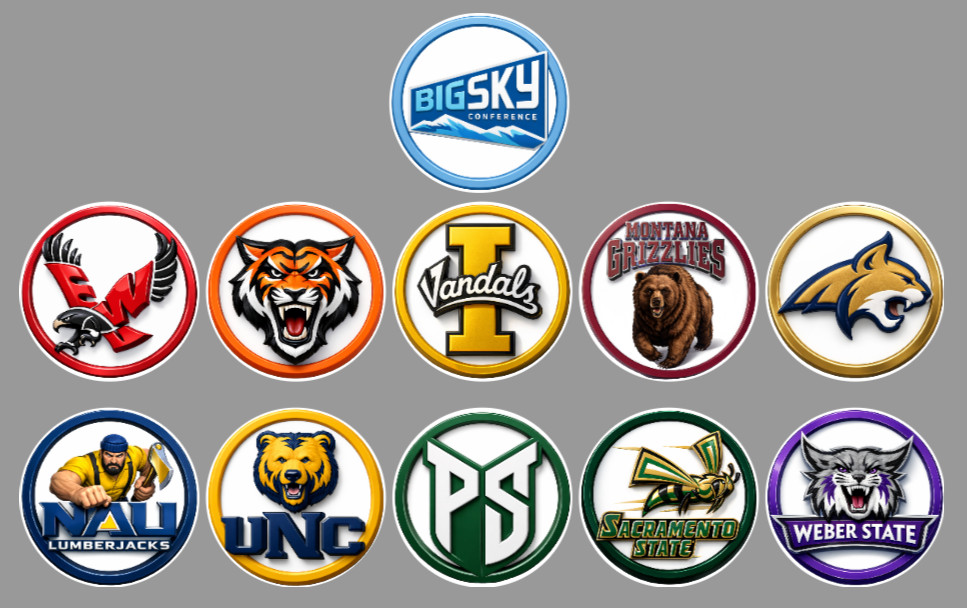 Handmade D1 Collage Hoops Fan Standing 1″ Magnets Conference or All 364 teams
